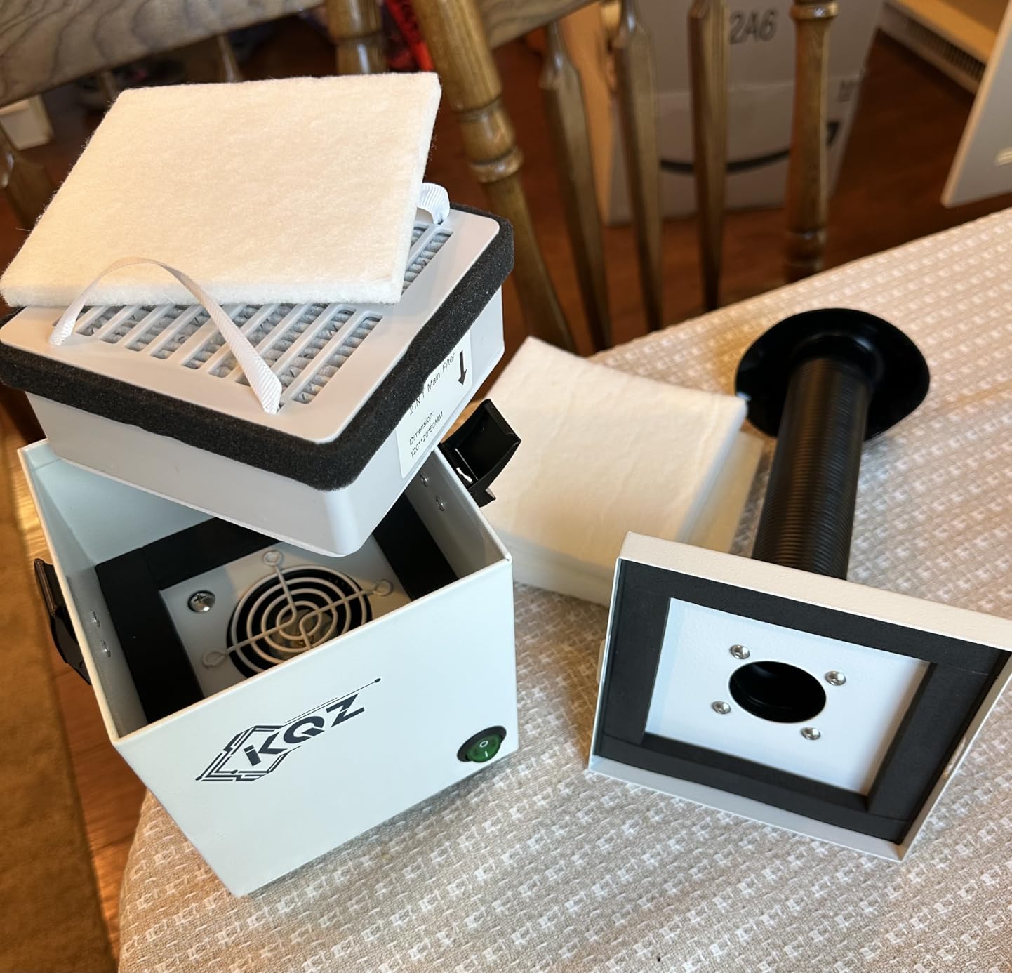 KQZ W1 Solder Fume Extractor 168m³/h Smoke Absorber with H13 HEPA customer photo 2