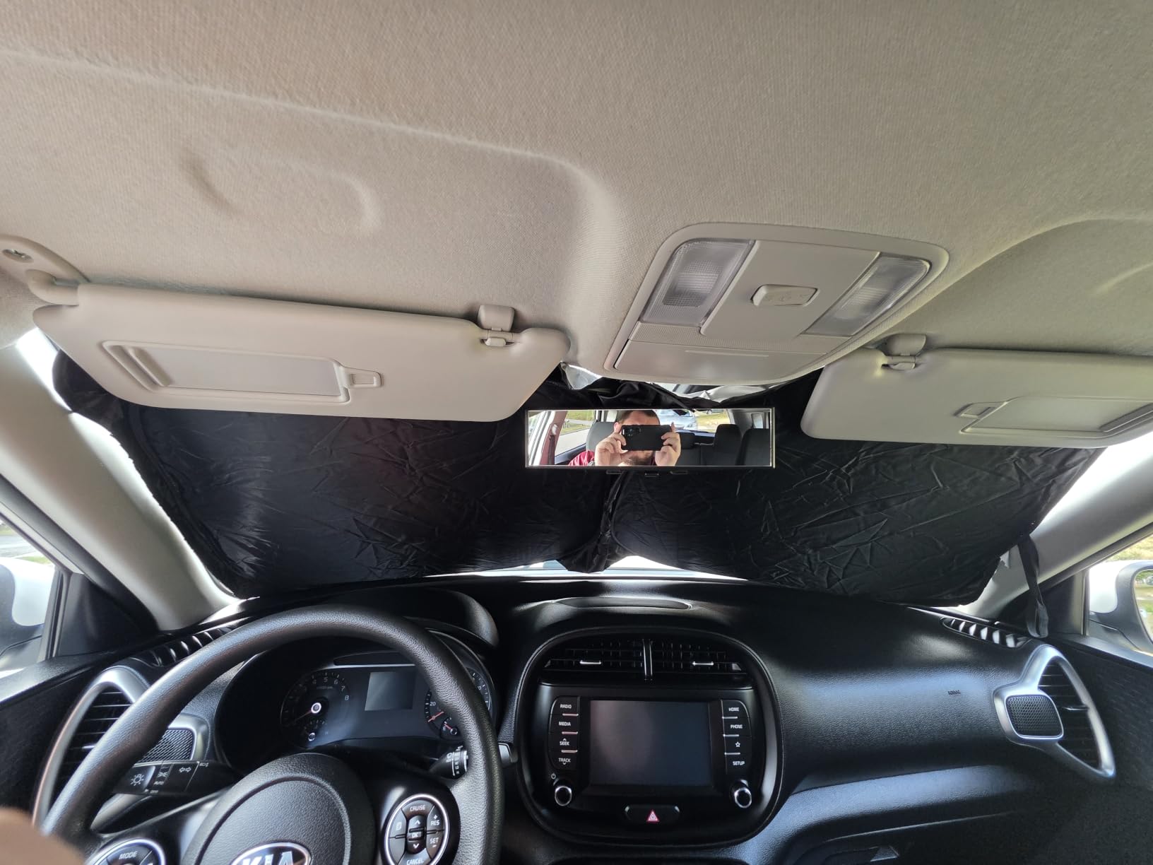 EcoNour Windshield Sunshade Compatible for Toyota Prius Hatchback 2023-2026 customer photo 1