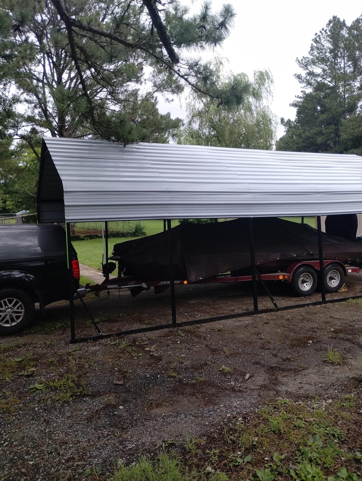 GarveeLife 13 ft x21 ft x11 ft Oversized Metal Carport, Steel Heavy Duty Carport for All-Weather, Permanent Shelter for Bass Boats, Pickup Trucks, and Tractors, N.W. 660 LBS customer photo 2