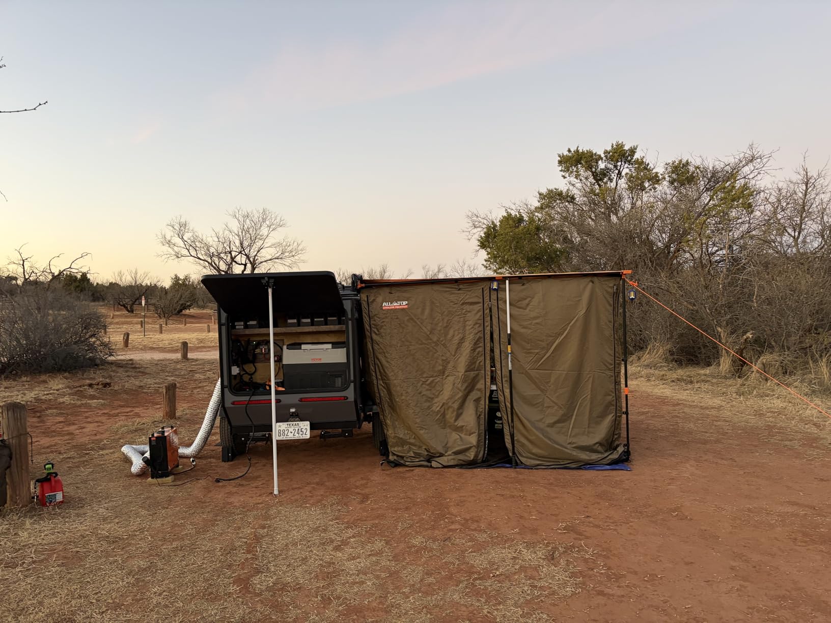 ALL-TOP Awning Room with Floor 6.6' x 8.2' Rip-Stop 210D Oxford Awning Tent with Bug-Resistance Mesh, Waterproof Sun Shelter for Overland, Camping(Black Coating, Room Only) customer photo 2
