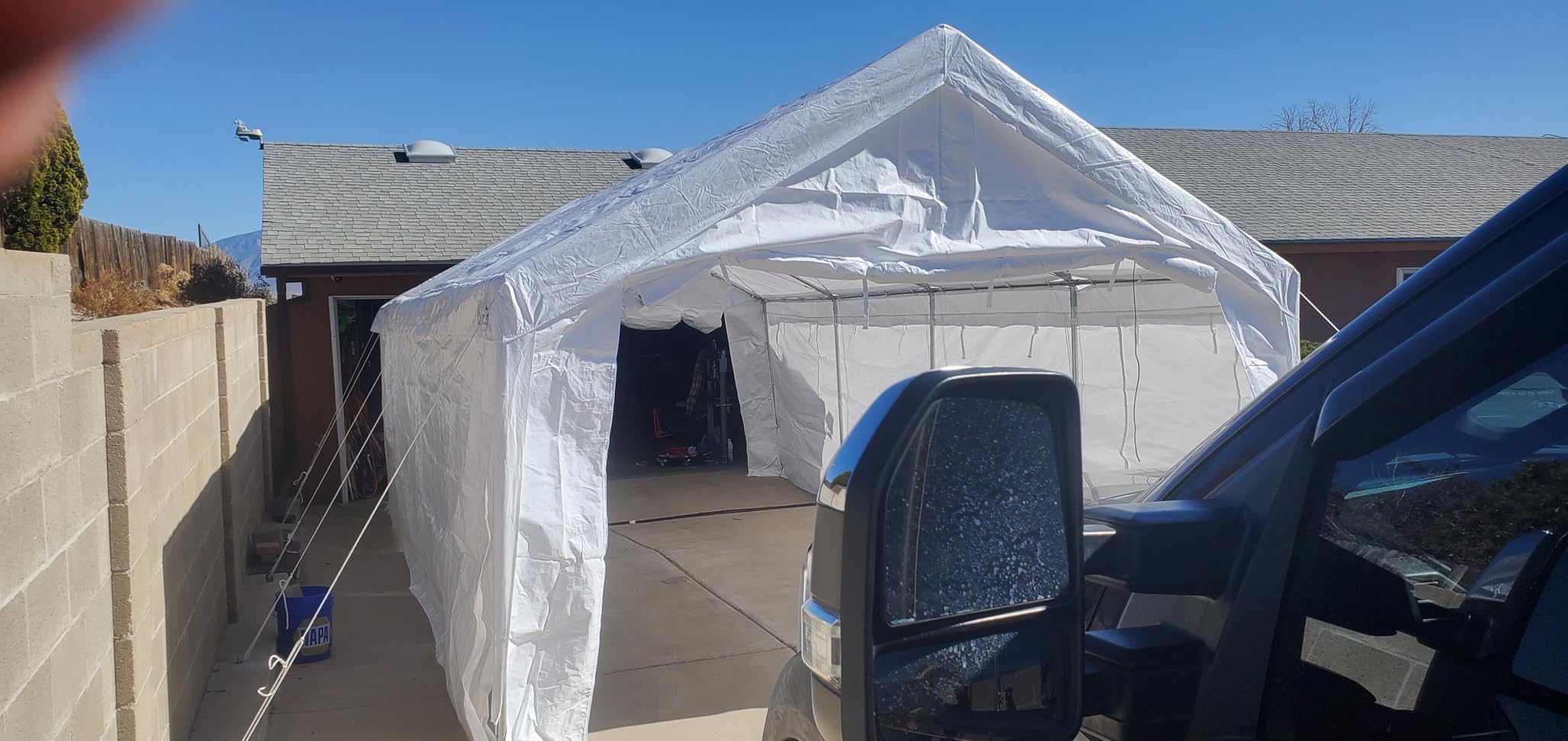 Quictent Heavy Duty 13x25 ft Carports with Side Zipper Doors customer photo 2
