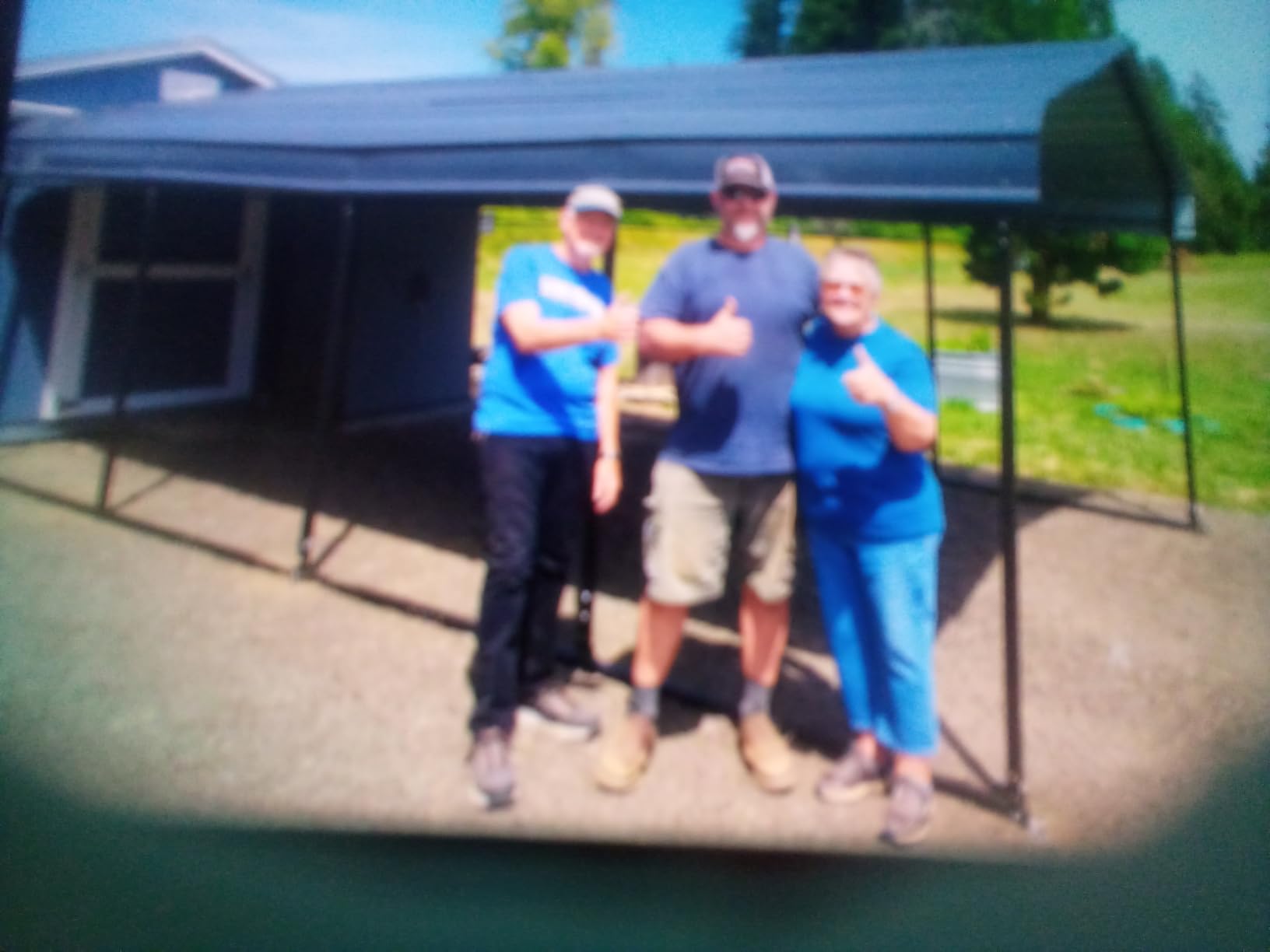 GREEN PARTY 14x25x13 ft Metal RV Carport Heavy Duty Canopy Garage Shelter customer photo 2