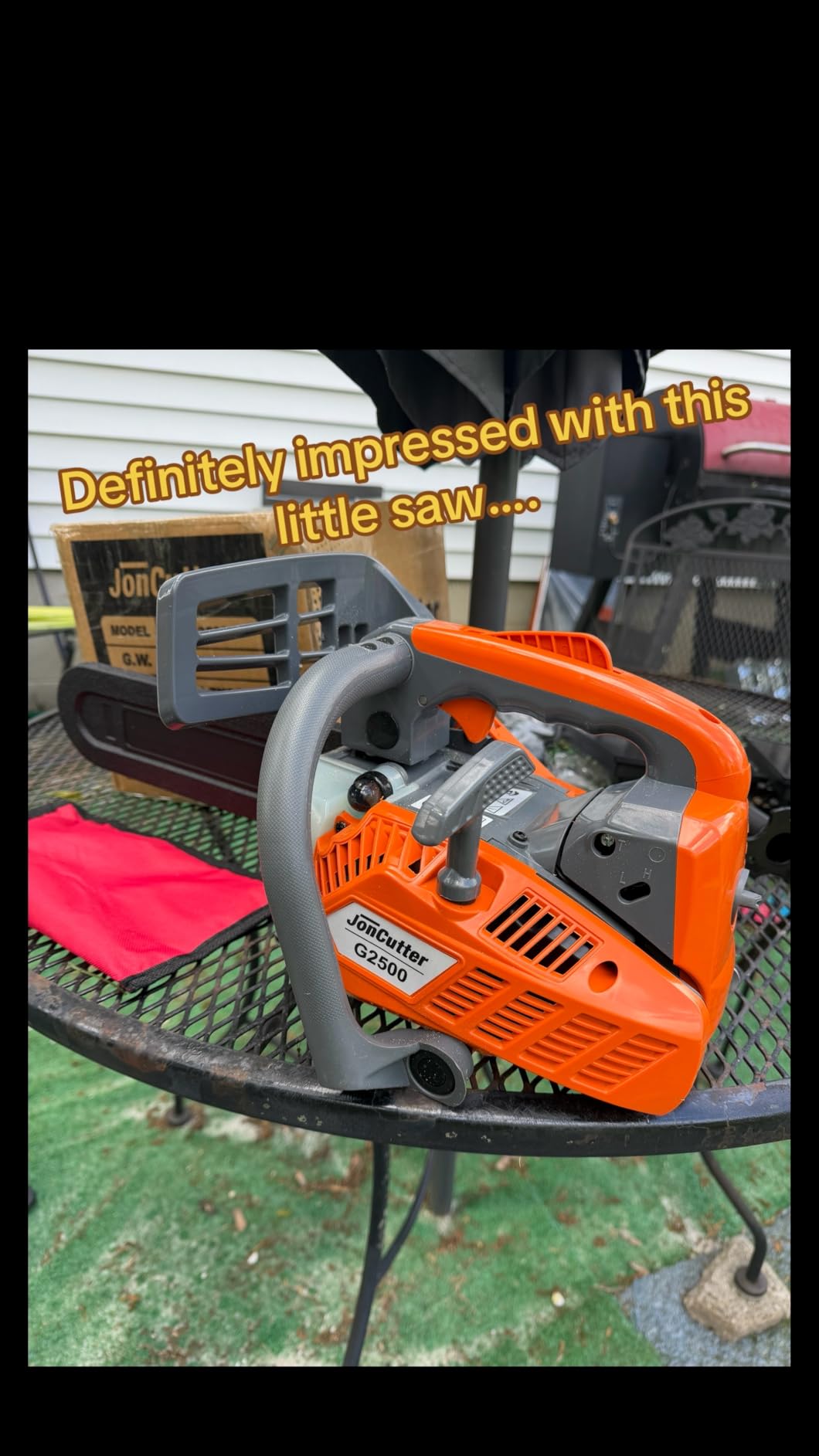 Holzfforma 25.4cc JonCutter G2500 Top Handle Arborist Gasoline Chainsaw Power Head With 12inch Saw Chain and Guide Bar Cover customer photo 2