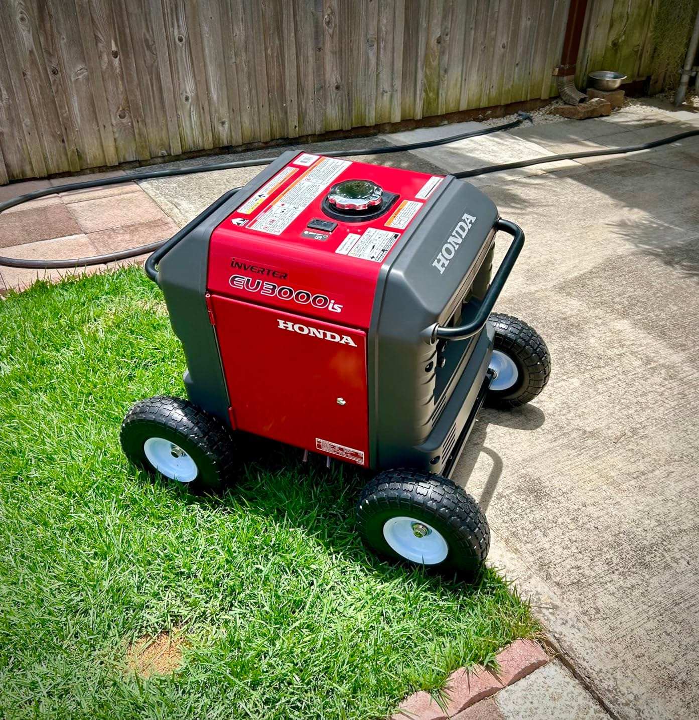All Terrain Wheel Kit - fits Honda EU3000is Generator, Solid Never Flat Tires (White Wheels) customer photo 2