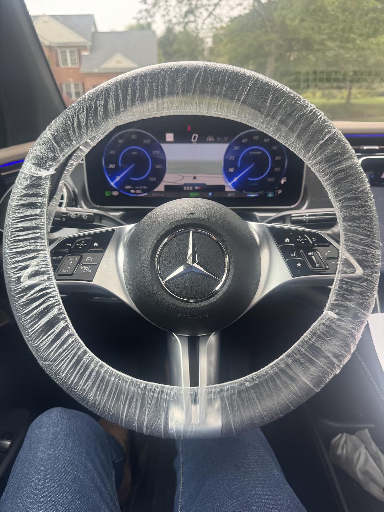 100PCS Disposable Steering Wheel Covers,Disposable Steering Wheel Protector with Elastic, Applicable to Cars, Trucks, Vans (100) customer photo 2