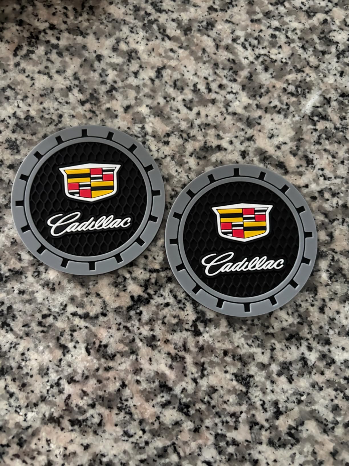 Car Cup Holder Coaster for Cadillac Escalade CT4 CT5 CT6 ATS CTS SRX XT5 Recessed Silicone Cupholder Coaster Interior Accessories 2.75in 2Pack customer photo 1