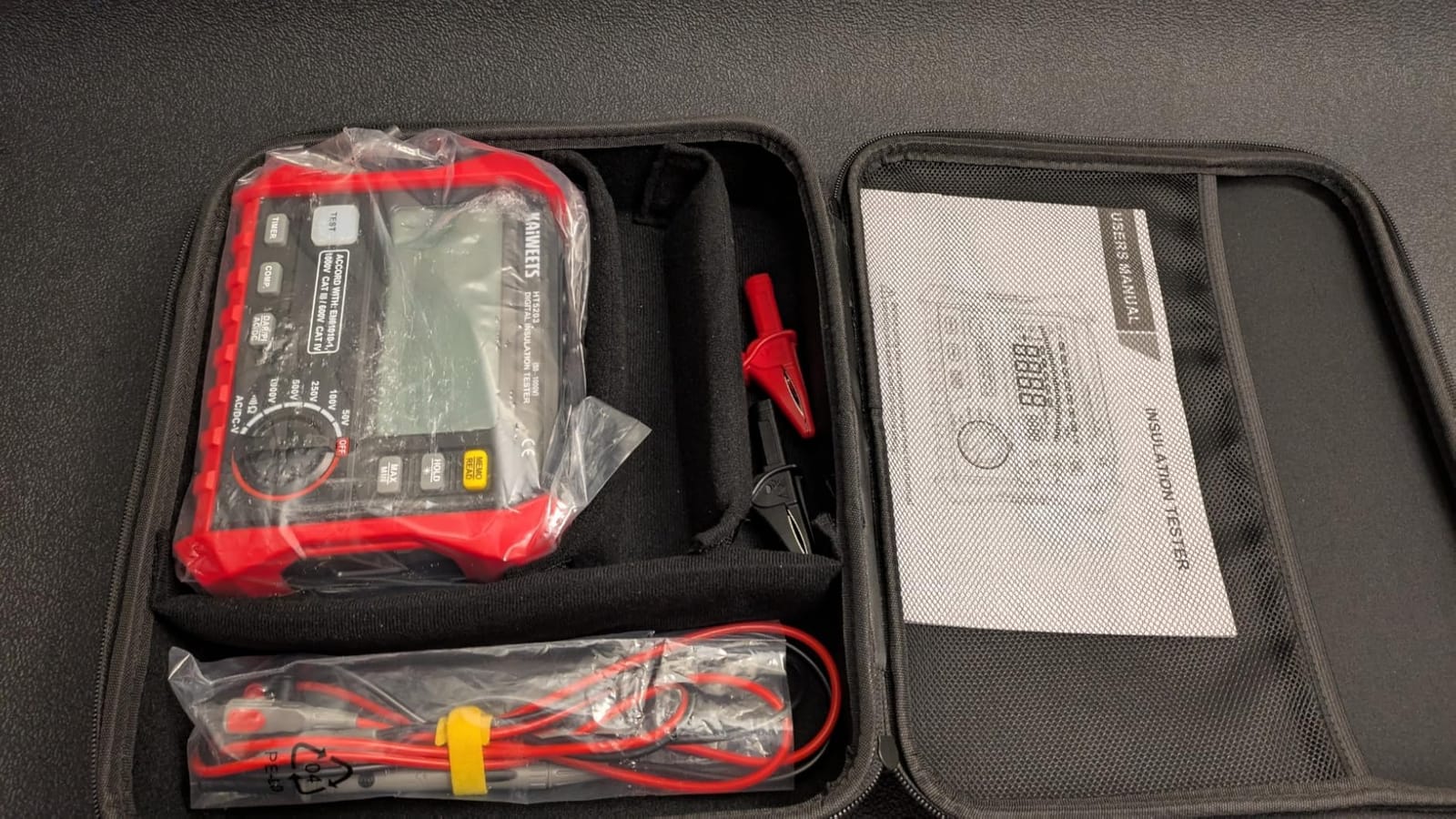 KAIWEETS Megohmmeter Insulation Tester 3MΩ-100GΩ 1000V DAR/PI Pro Ohm Meter customer photo 2