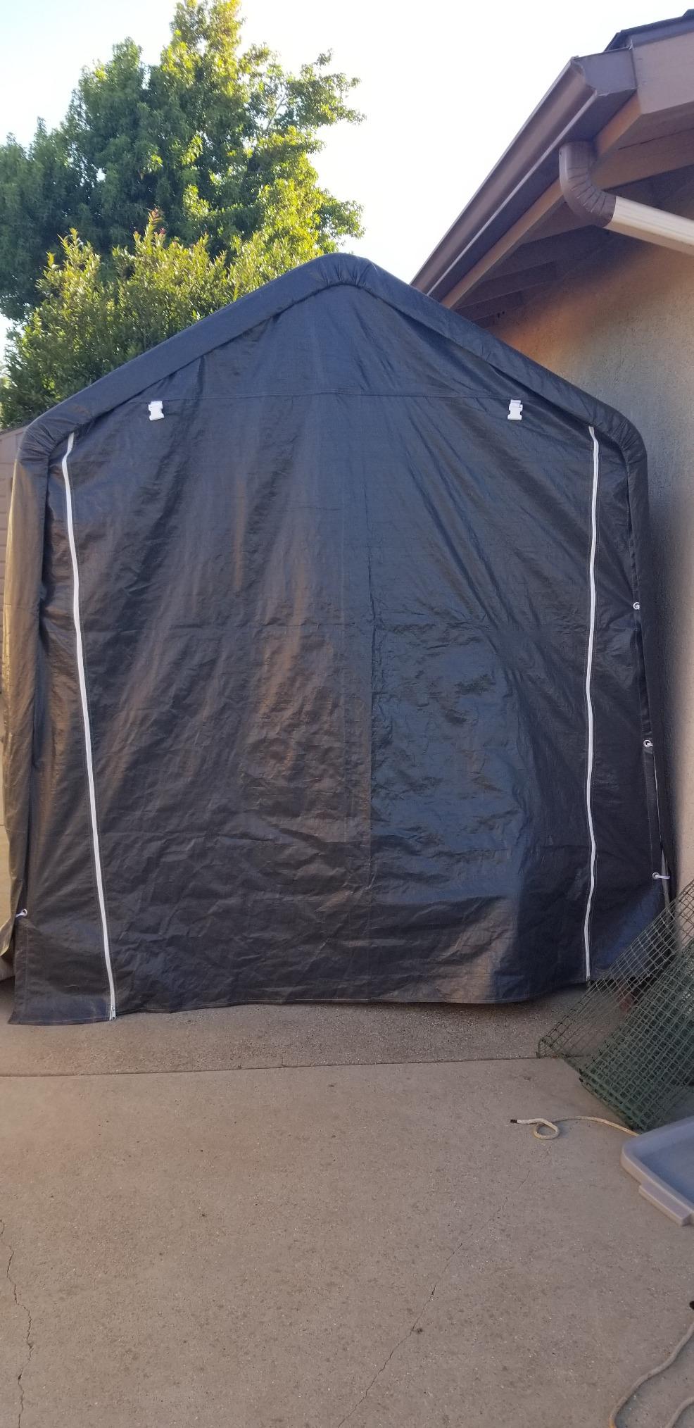 Quictent 8x10FT Carport Shelter Storage Shed with Roll-Up Door&Vents customer photo 1