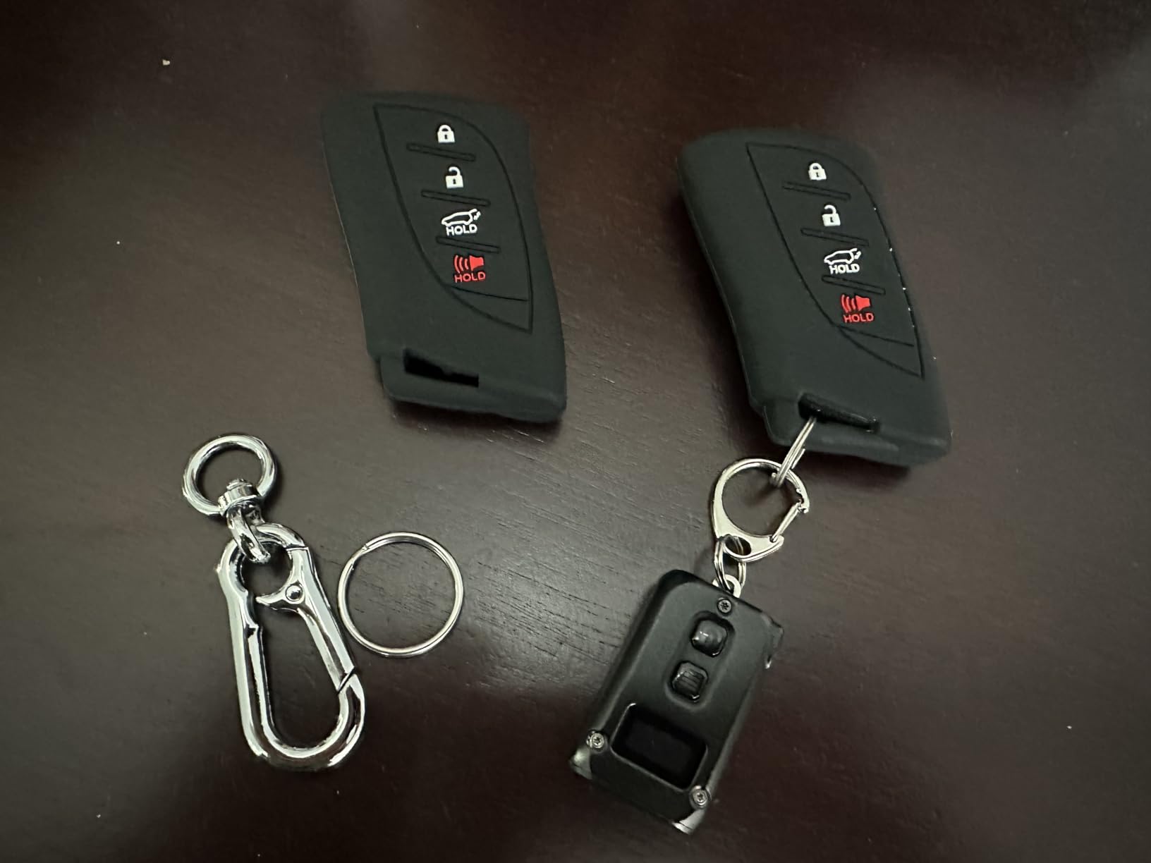 TANDRIVE Key Fob Cover for Lexus 2023-2025 2026 RX NX TX ES GX RZ UX LX LS LC 2018-2026, 4 Button, Silicone, 2-Pack, Black customer photo 1