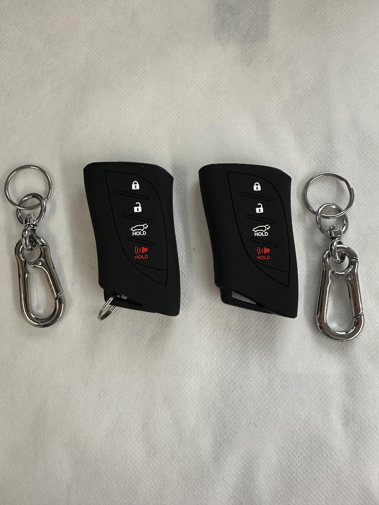 TANDRIVE Key Fob Cover for Lexus 2023-2025 2026 RX NX TX ES GX RZ UX LX LS LC 2018-2026, 4 Button, Silicone, 2-Pack, Black customer photo 2