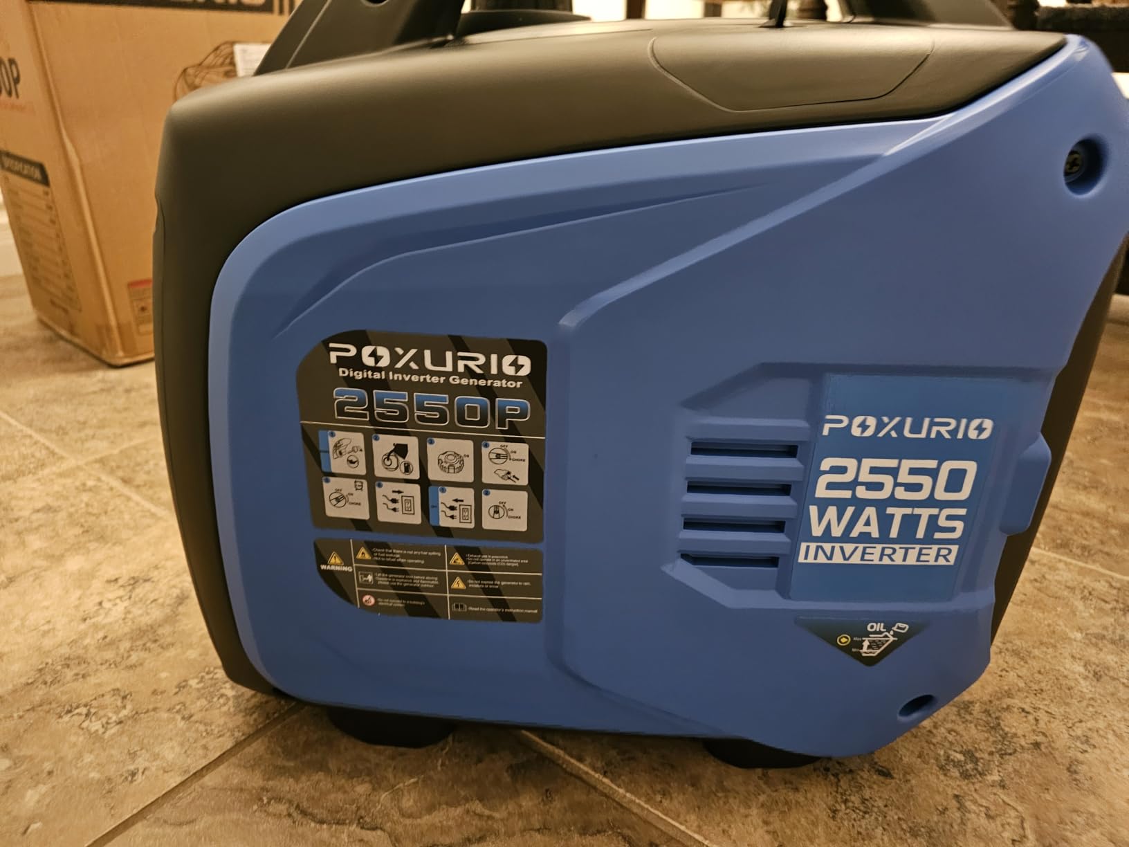 2550-Watt Portable Inverter Generator for Home Use, 1.06Gallon Large Fuel Tank Up to 10 Hours Use, 120V Gas Powered Generator Super Quiet - EPA Compliant-Blue customer photo 1