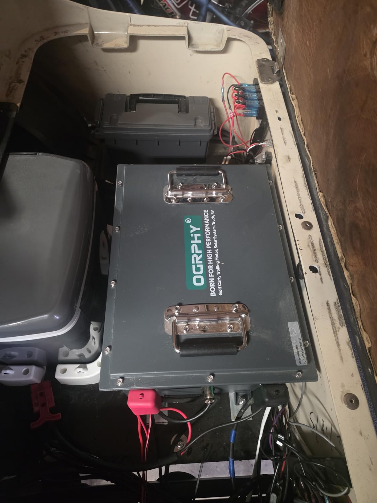 OGRPHY 36V Lithium Golf Cart Battery, 200A BMS(1000A Peak Current), with Touch Monitor & Mobile APP, 4000+ Cycles 36V Lithium Battery with 25A Charger, Perfect for Golf Carts, Trolling Motor(105AH) customer photo 2