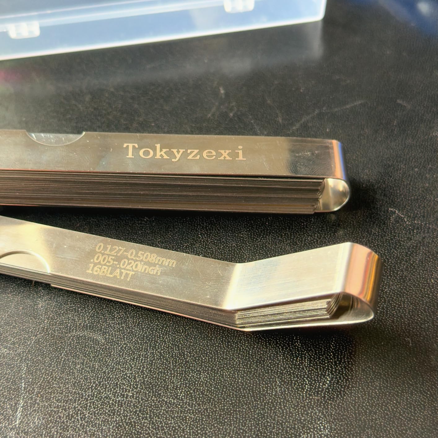 2Pcs Feeler Gauge Set,Premium Straight & Angled Feeler Gauges Kit customer photo 1