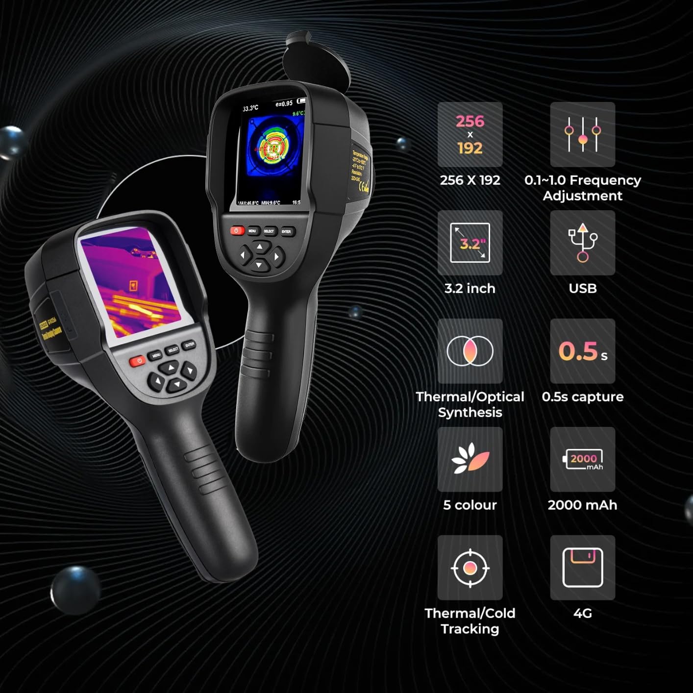 GW340 Thermal Camera for iPhone/Android/Tablet, 512x384 Super IR Resolution, Thermal Imager iOS 17/16/15 Series & iPads USB-C Port, 256x192 IR Resolution Home Inspection, HVAC, Automotive -4°F~752°F customer photo 1