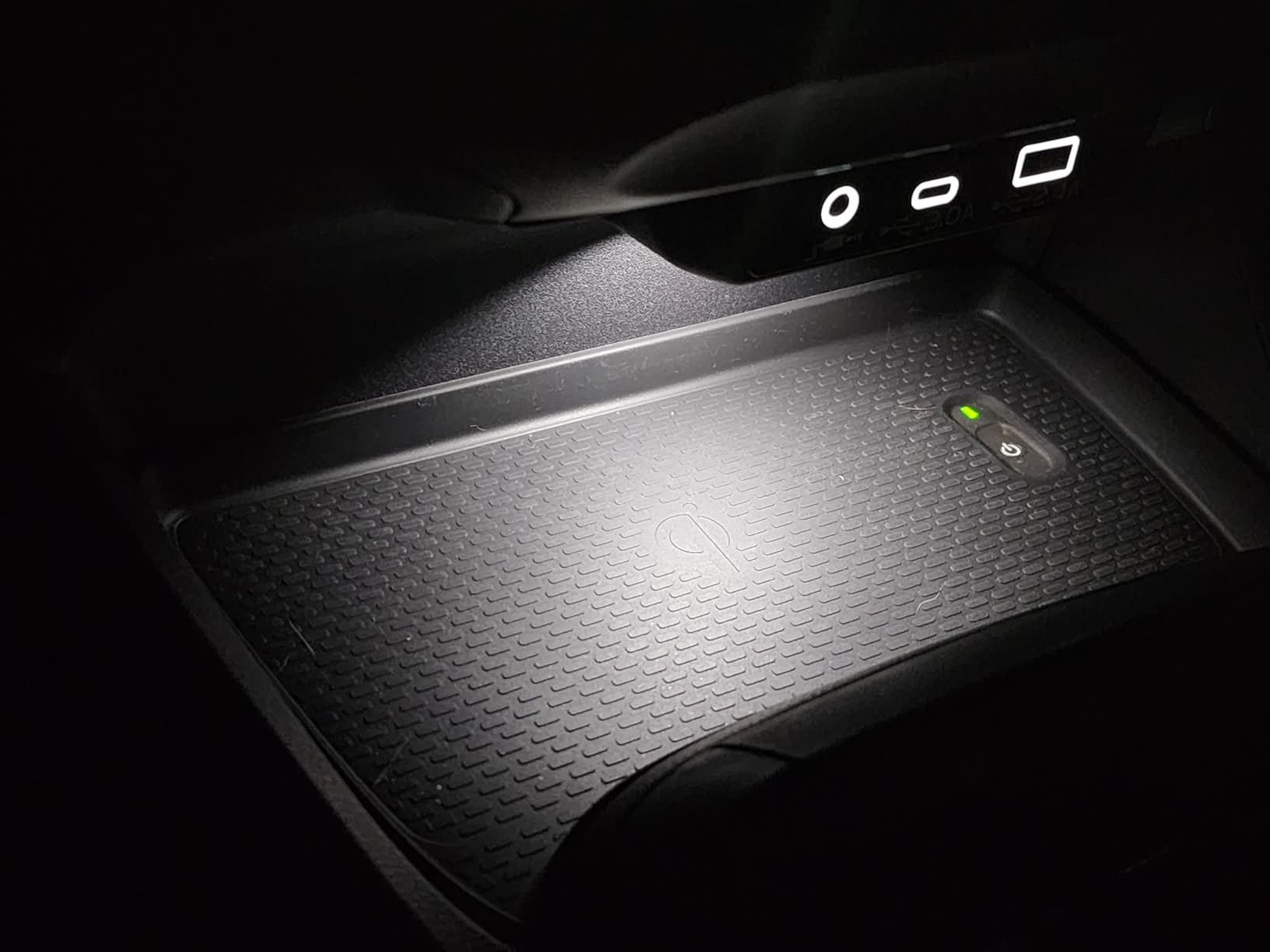 Cup Holder Insert & Wireless Charging Protective Mat for Hyundai Palisade 2027 2026, Center Console Interior Accessories Cup Holders & Wireless Charger Cover Pad for 2026-2027 Palisade, Black customer photo 1