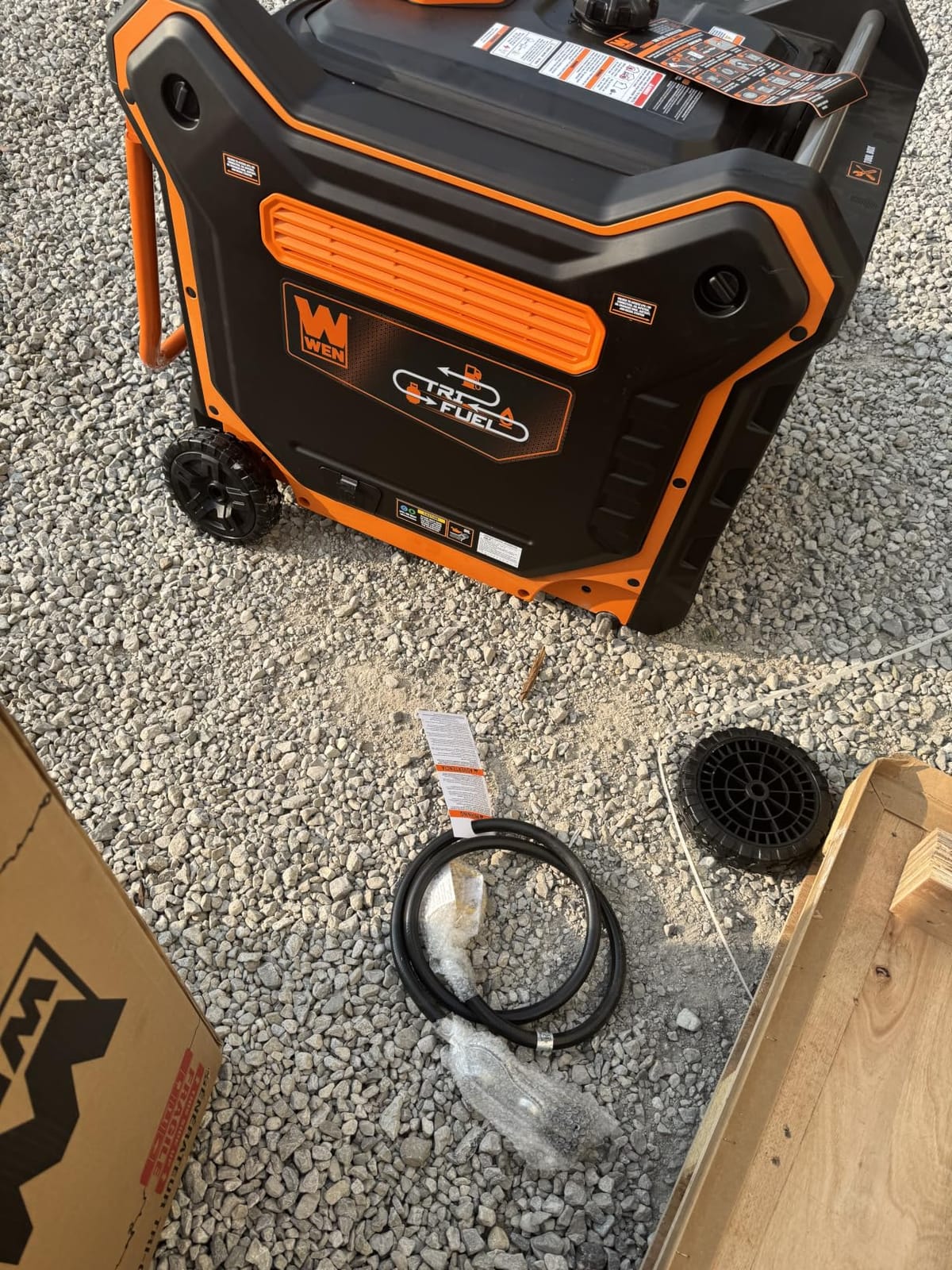 WEN 13,000-Watt 120V/240V Tri-Fuel Inverter Generator with Quiet 550cc Engine, Electric Start, Wheel Kit, and CO Watchdog, Gas, Propane, and Natural Gas Powered (TF1300iX) customer photo 2