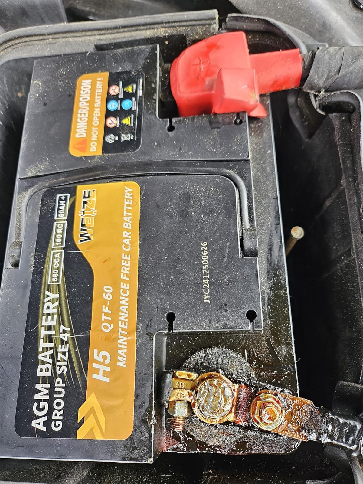 Weize Platinum AGM Battery BCI Group 65 Automotive Battery, 12V 70ah, 120RC, 750CCA, 36 Months Warranty, Replacement for Car, SUV customer photo 1