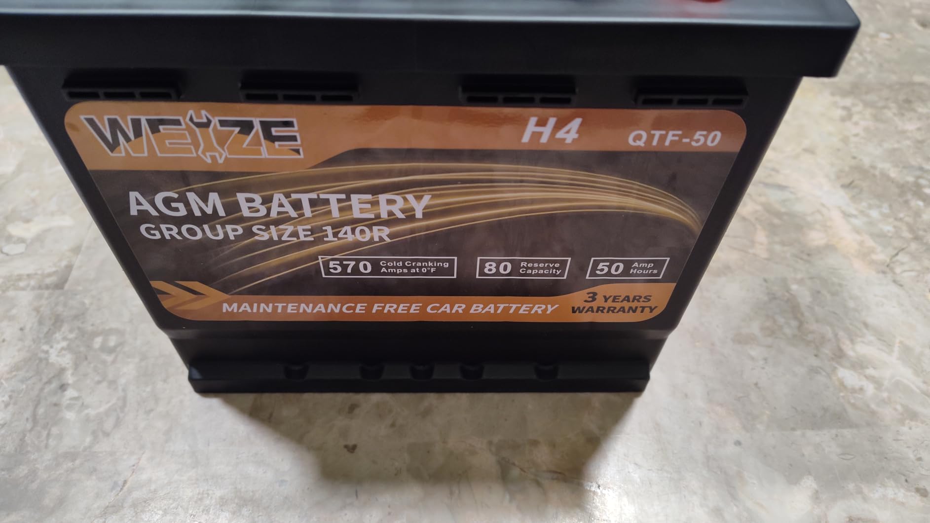 Weize Platinum AGM Battery BCI Group 65 Automotive Battery, 12V 70ah, 120RC, 750CCA, 36 Months Warranty, Replacement for Car, SUV customer photo 2