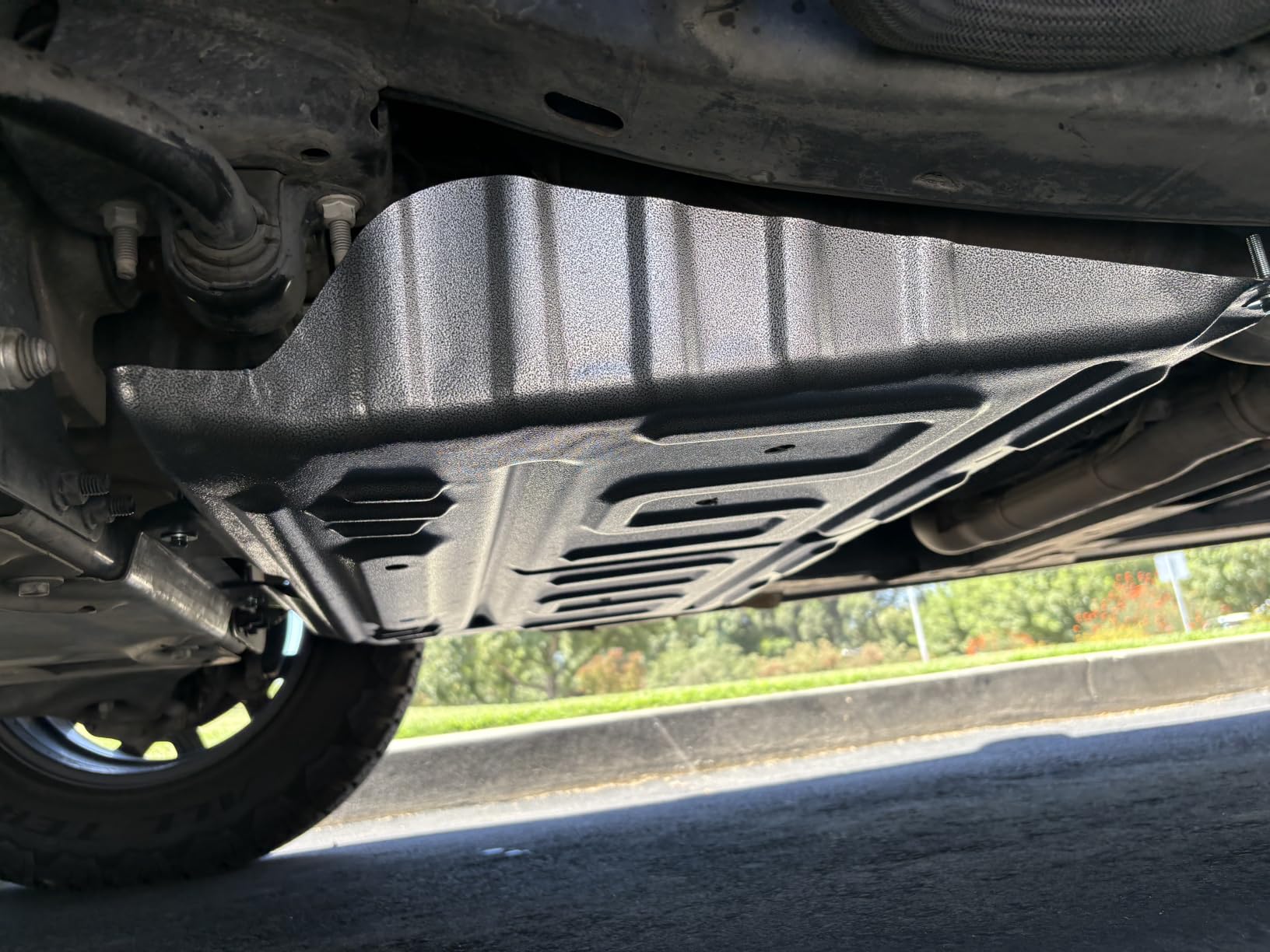 Engine Splash Shield Guard for 2015-2024 F150 with Gasoline Engine | Heavy Duty Metal Skid Plate Under Cover, Anti-Sagging Oil Pan & Transmission Protection, with Hardware Replaces# ML3Z-7222-D customer photo 1