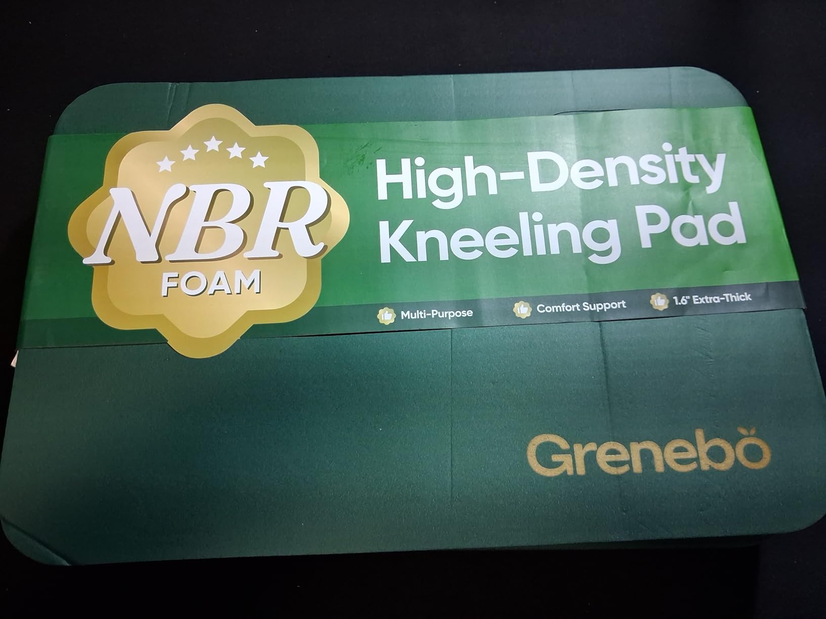 Grenebo 2-Pack Kneeling Pads, Extra Thick NBR, 17.3 x 11 x 1.6 in, Black customer photo 2