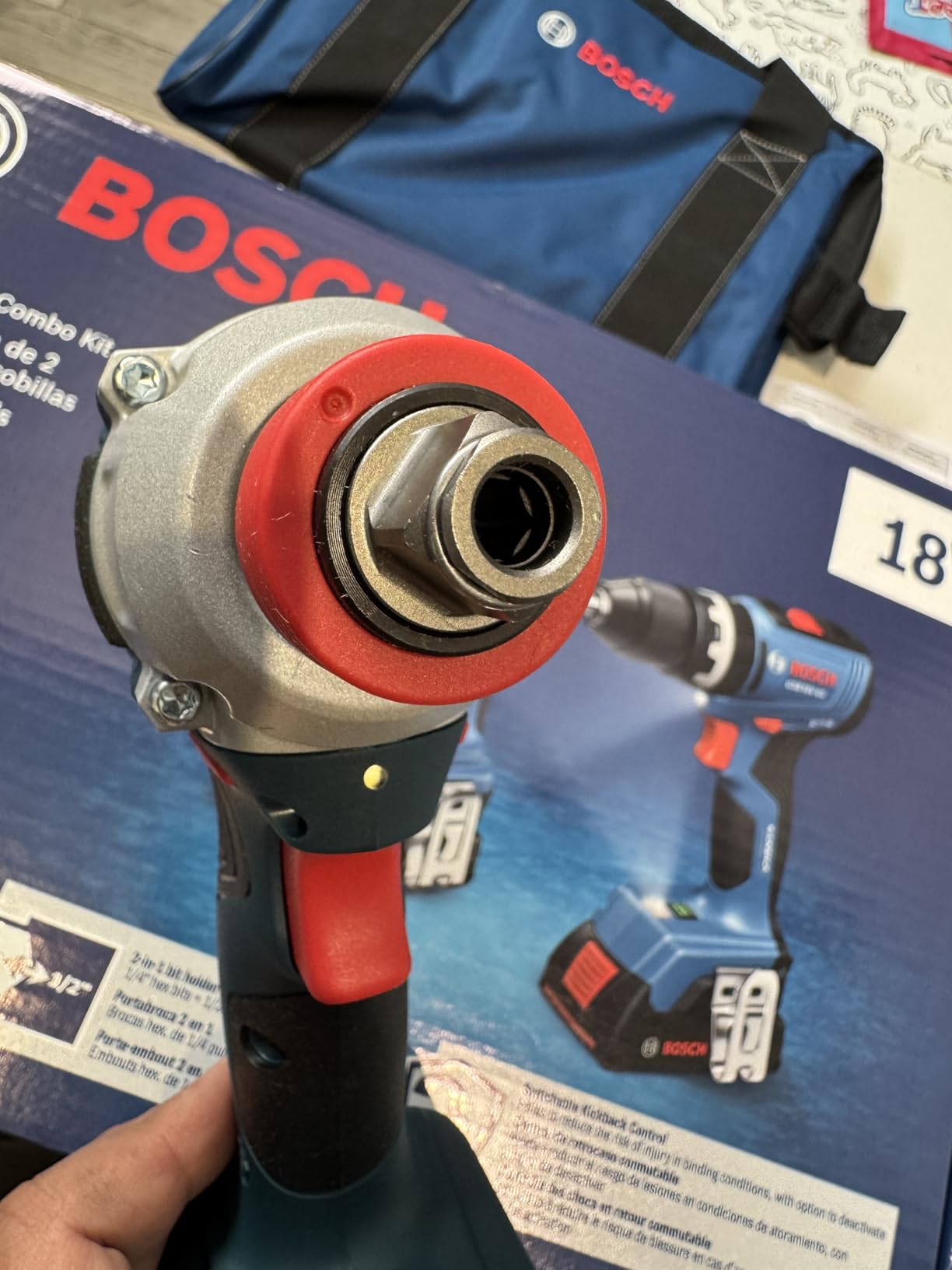 BOSCH GXL18V-241B22 18V 2-Tool Combo Kit - Includes 1/2 In. Hammer Drill/Driver, 2-in-1 Impact Driver/Wrench, (2) 2 Ah Batteries, Charger, Belt Clips, and Carrying Bag customer photo 1