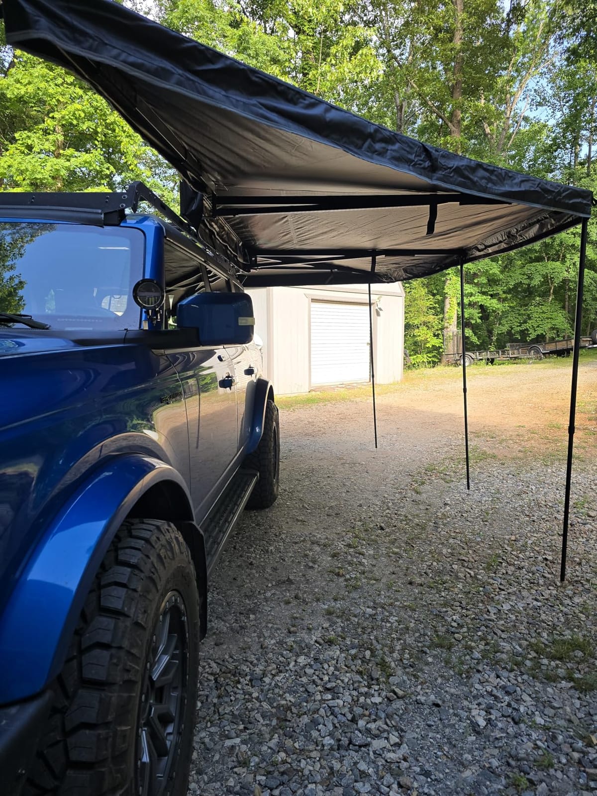 EROMMY 270 Degree Car Side Awning with Built-in LED Light, L-Shaped Side & Rear Coverage for SUV, Van, Camper and Truck, Waterproof Overland Camping Shelter customer photo 2
