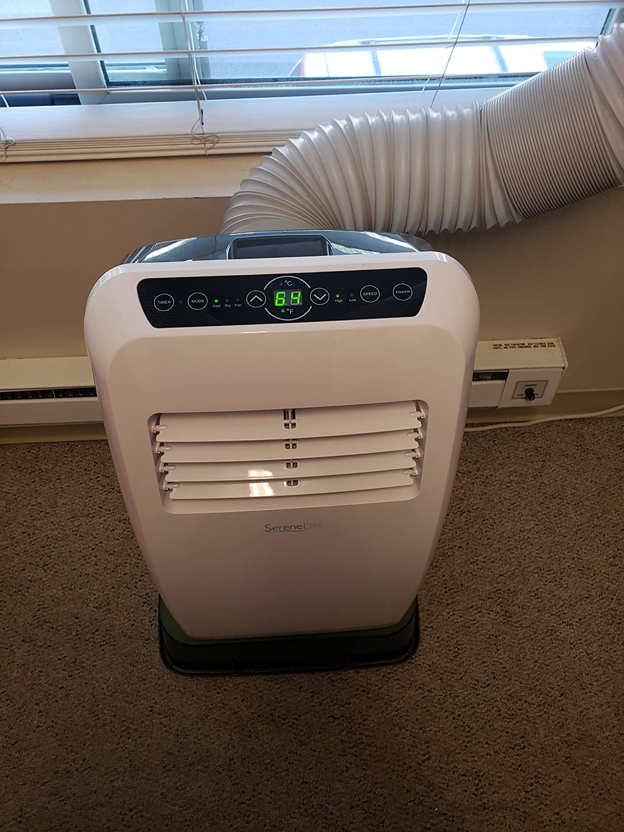 SereneLife 12,000 BTU Portable Air Conditioner with Dehumidifier, Heat, & Fan | Wi-Fi Enabled Portable AC Unit for Wide Area Climate Control | Compact Standing Air Conditioner with Window Kit customer photo 1