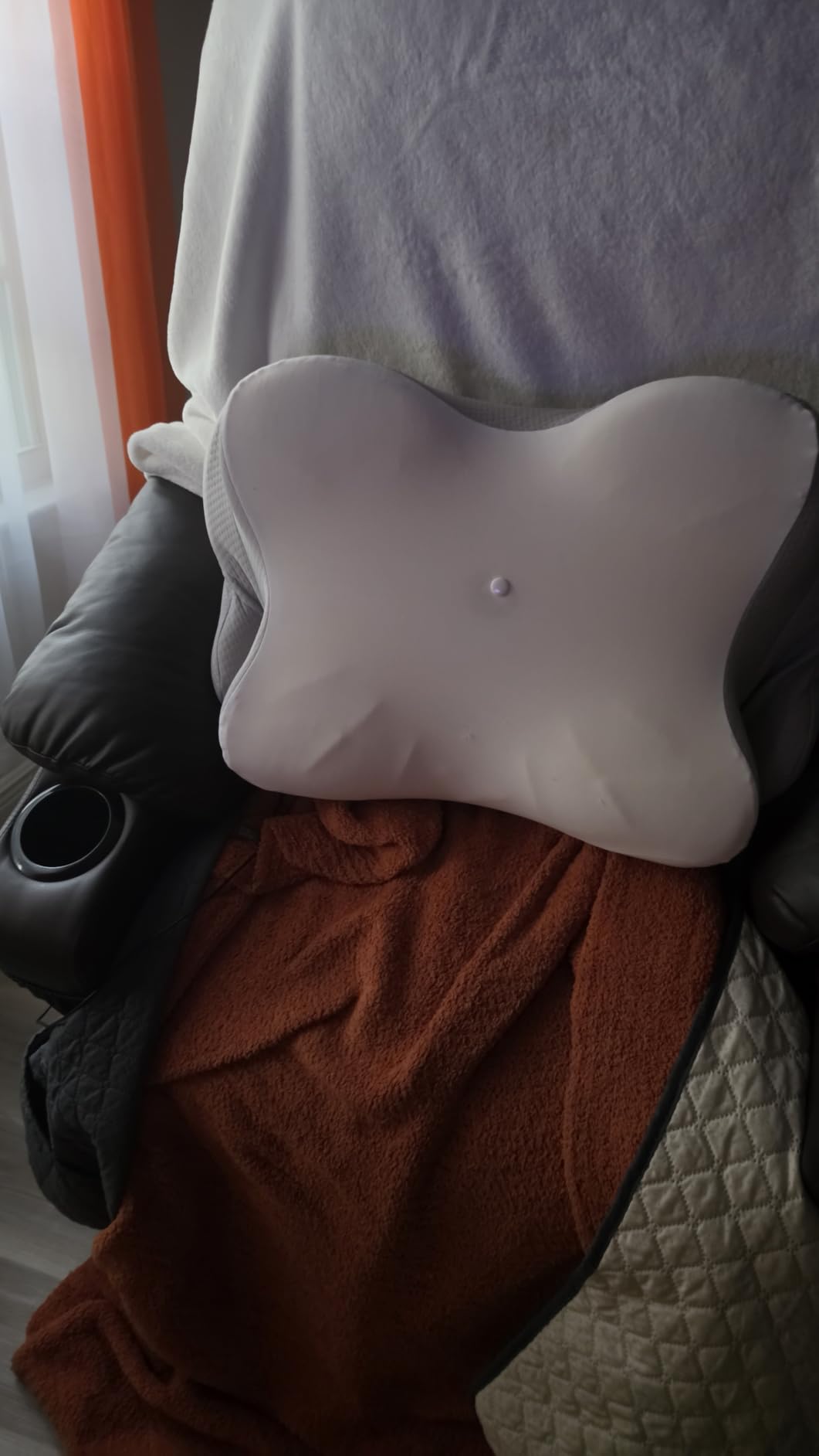 Cervical Neck Pillow,Memory Foam Pillow with Dual Height, Grey customer photo 1
