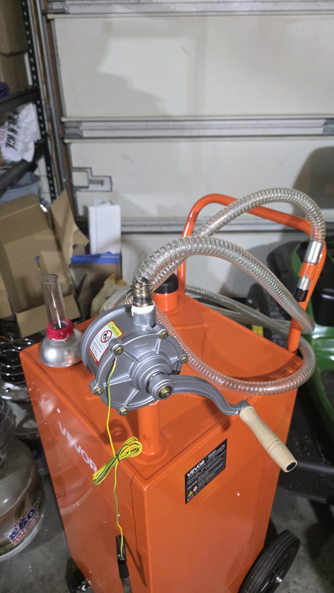VEVOR 30 Gallon Fuel Gas Caddy, Carbon Steel, Portable Fuel Transfer customer photo 1