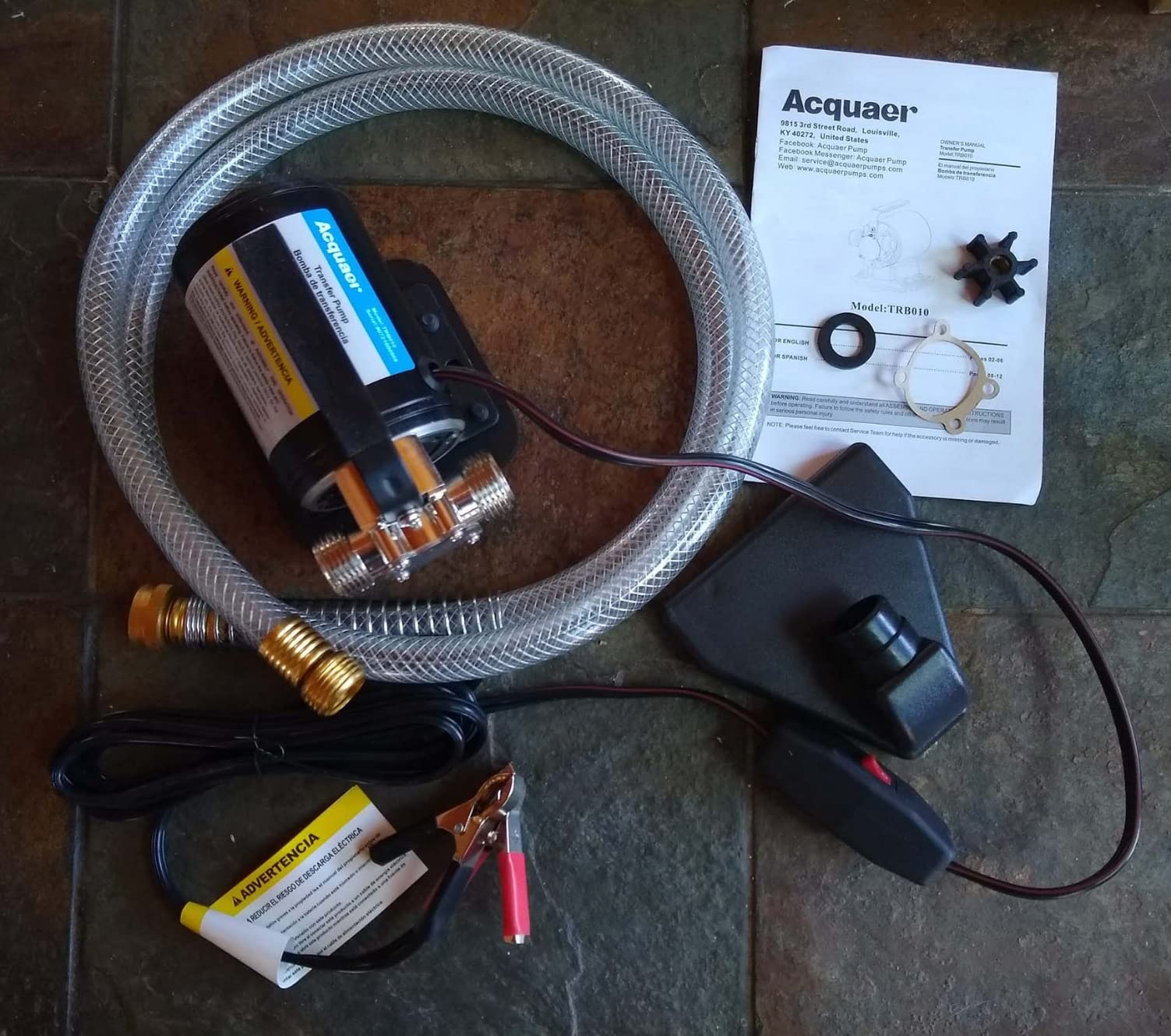 Acquaer Utility Water Transfer Pump 1/10 HP Portable Electric with Suction Hose Kit, Low Suction Water Removal for RV,Water Beds, Pools, Rain Barrel, Aquariums customer photo 2