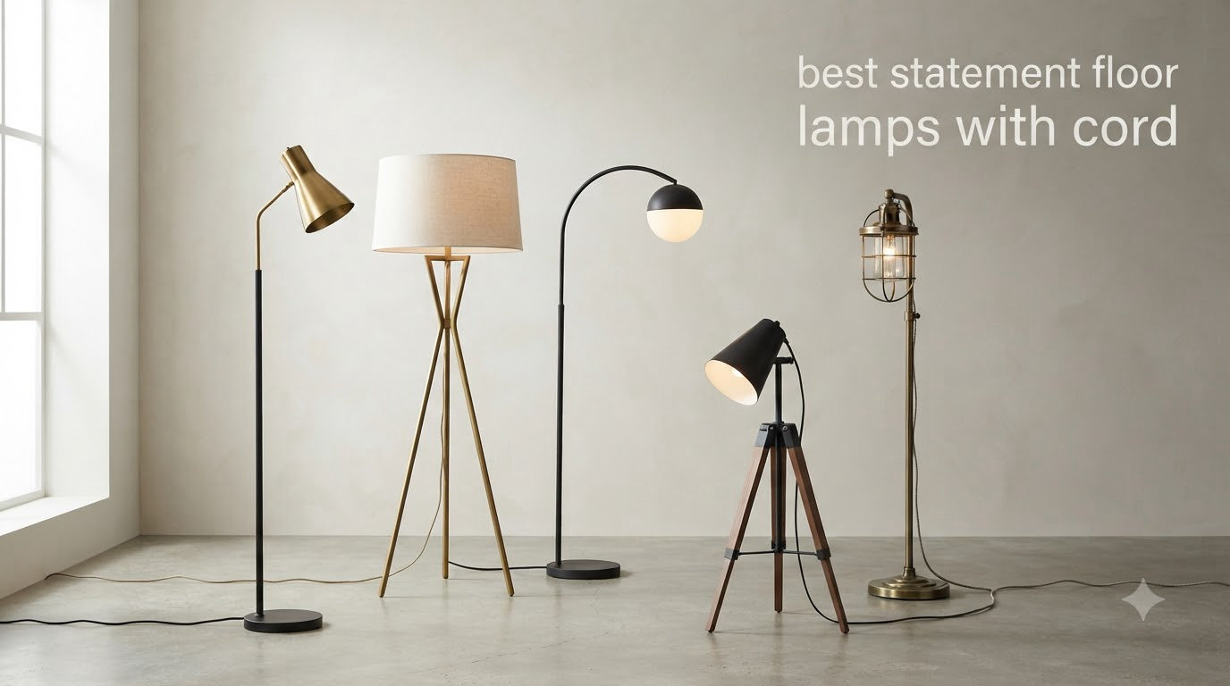best statement floor lamps with cord