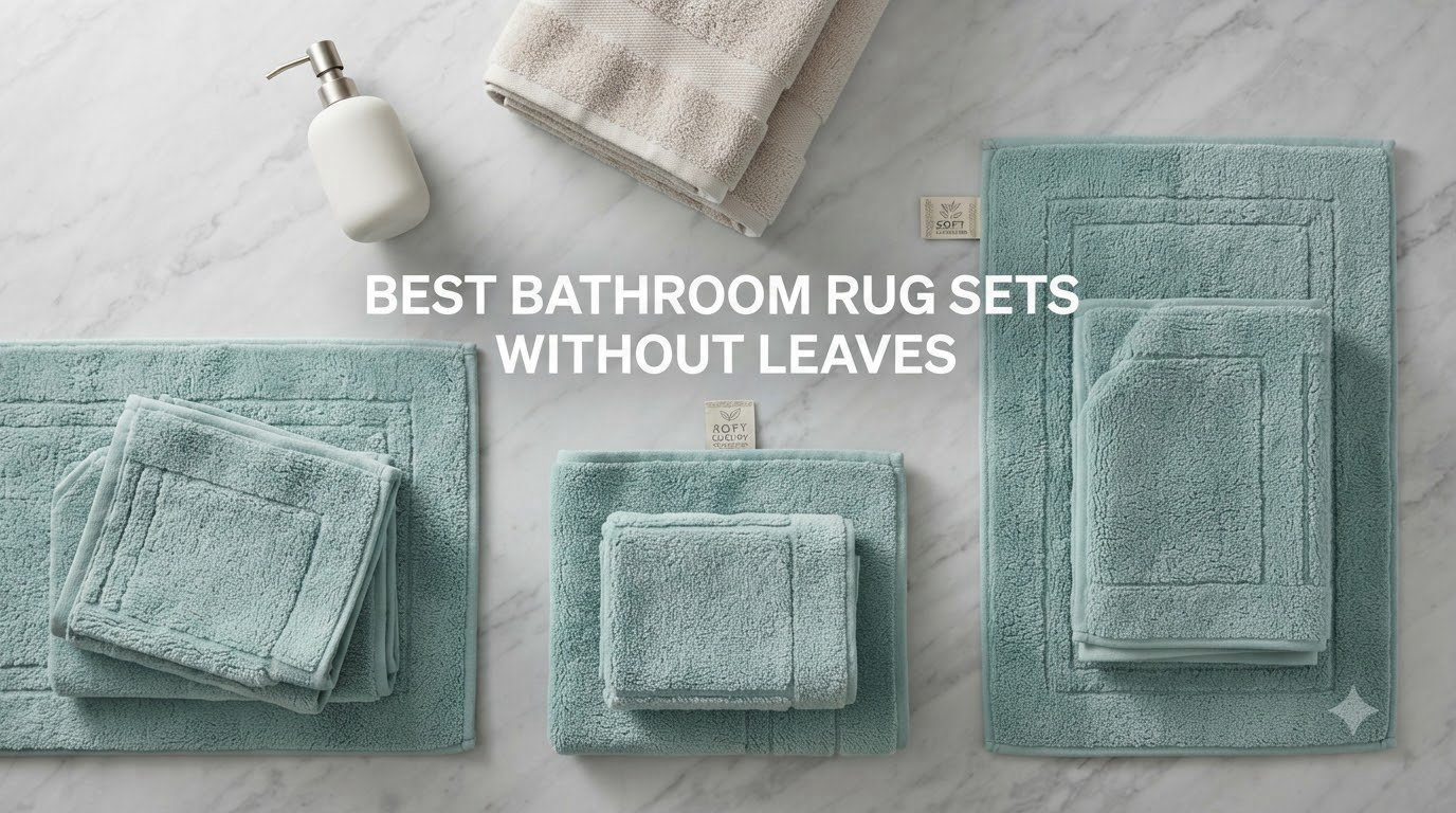 best bathroom rug sets without leaves