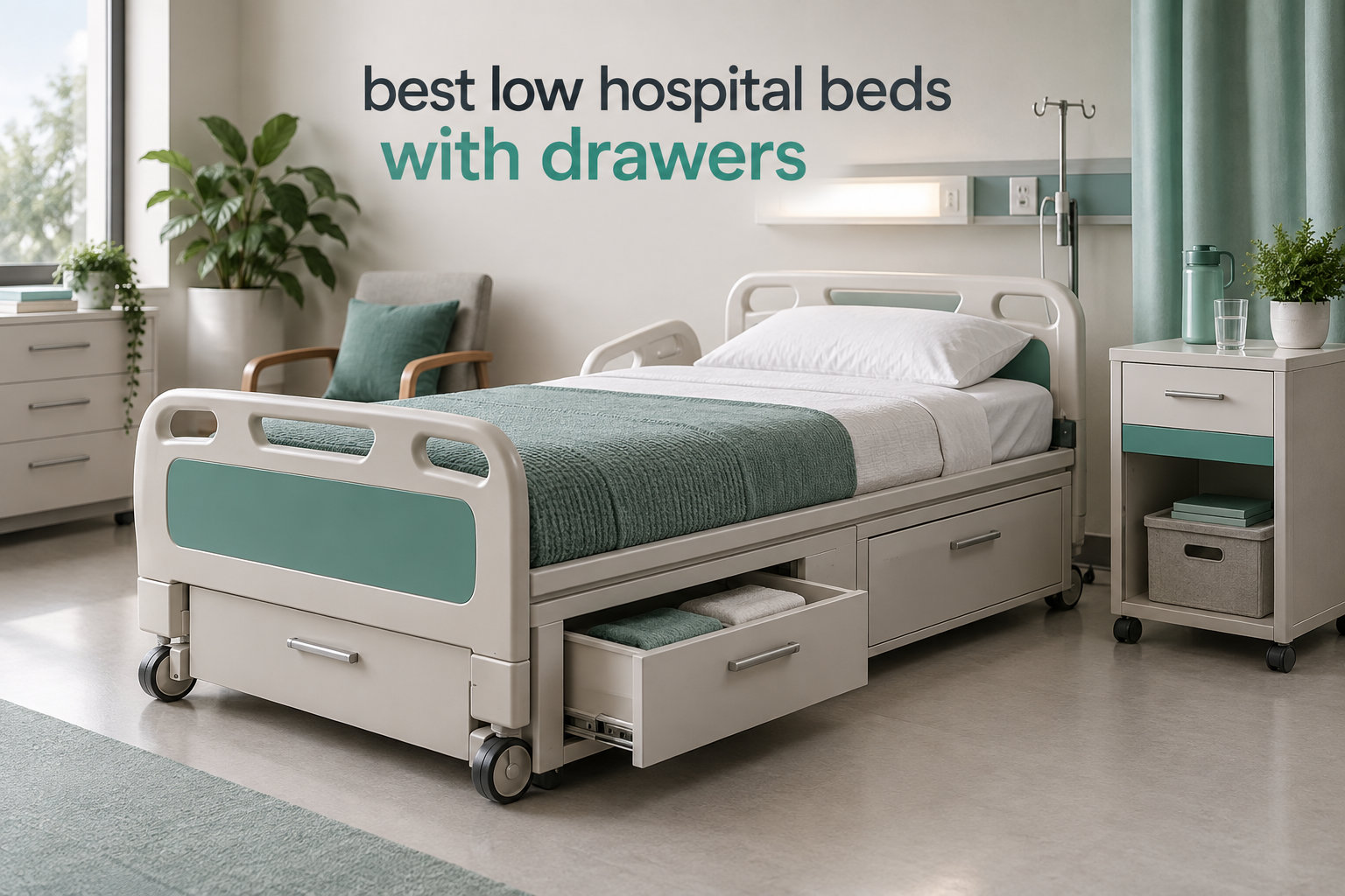 best low hospital beds with drawers