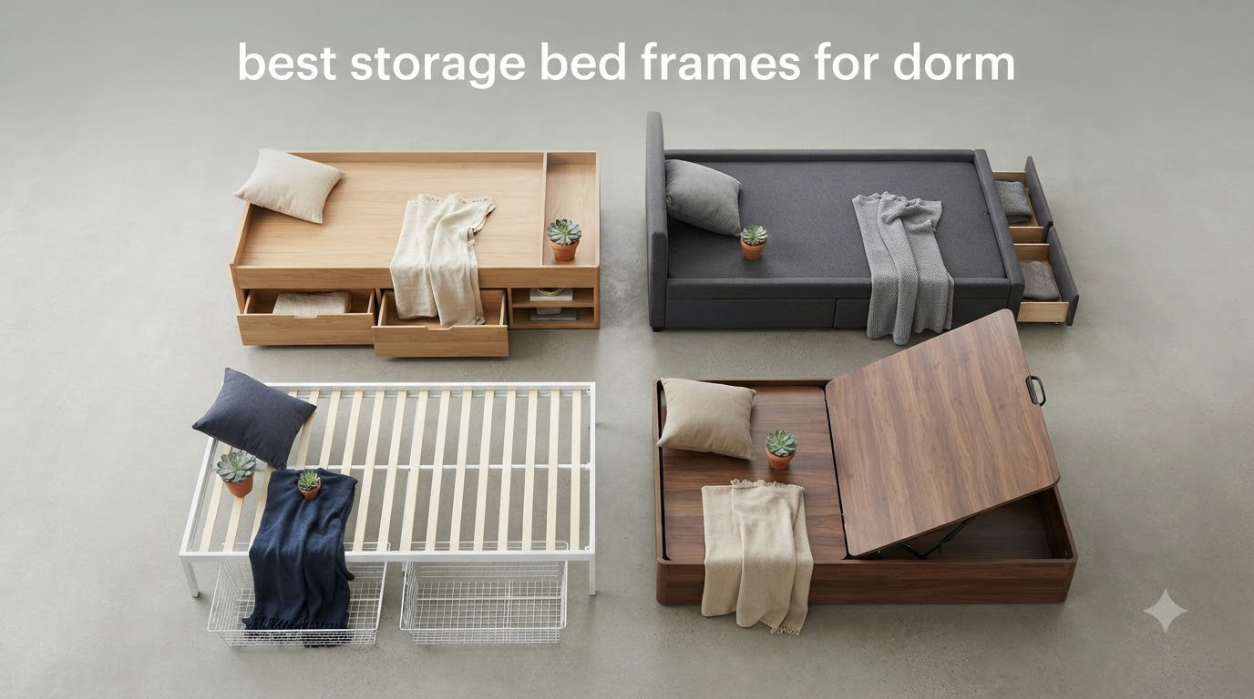 best storage bed frames for dorm