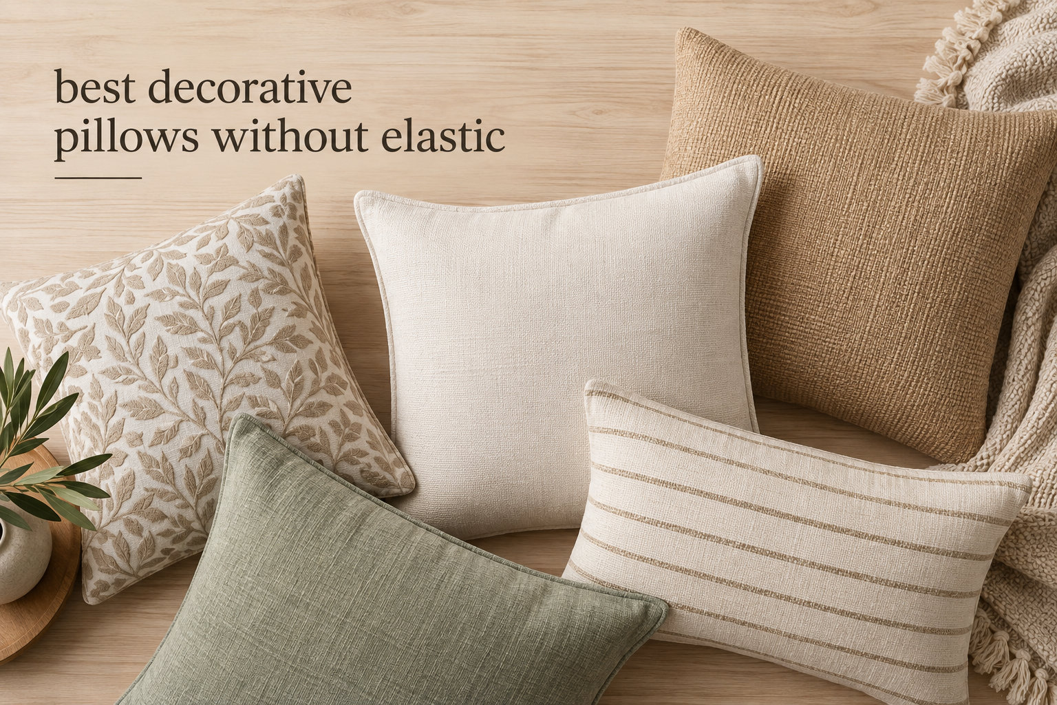 best decorative pillows without elastic