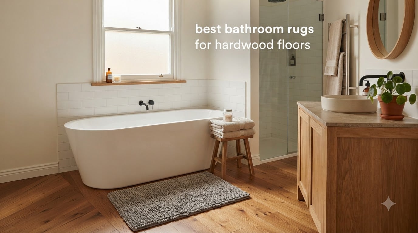 best bathroom rugs for hardwood floors