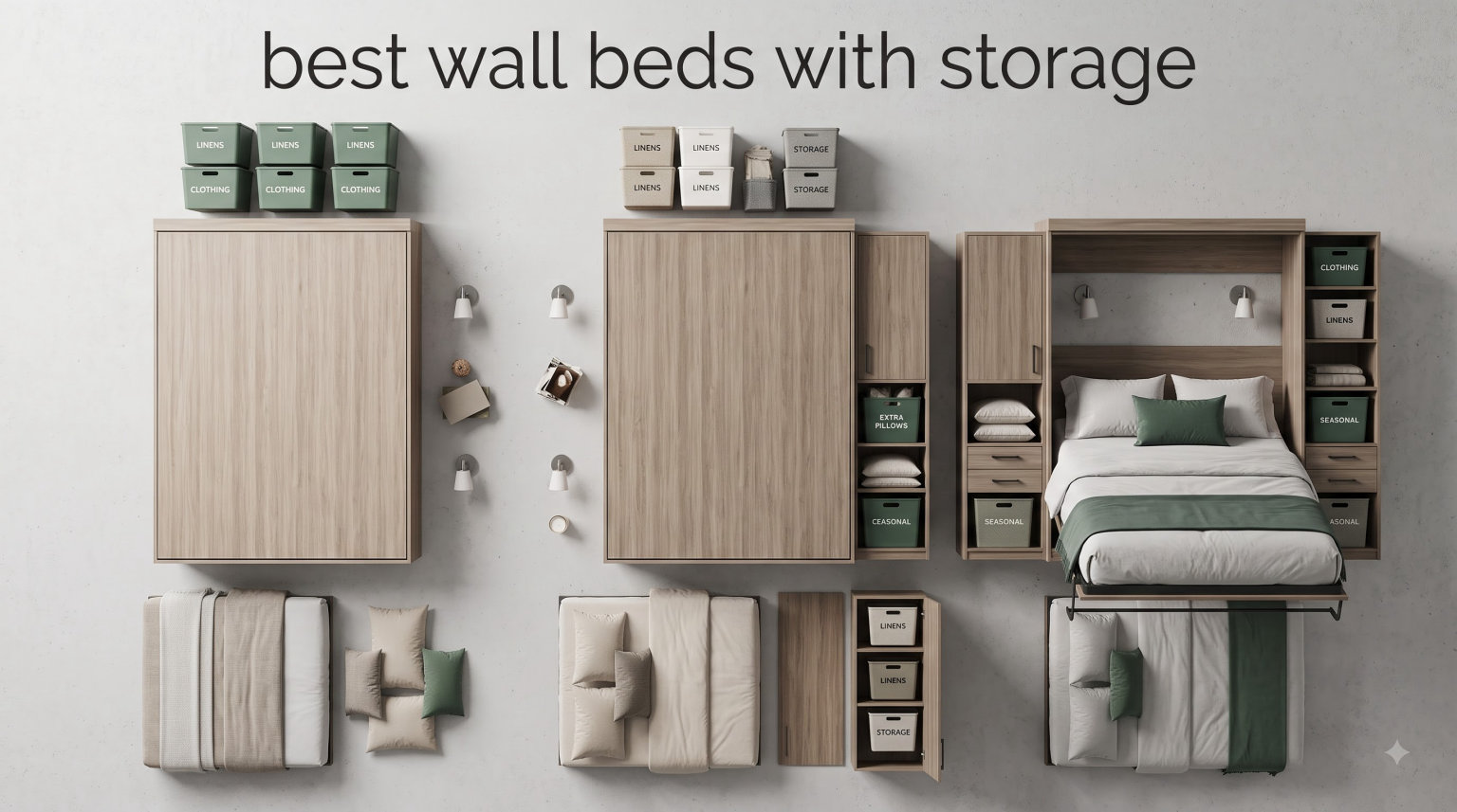 best wall beds with storage