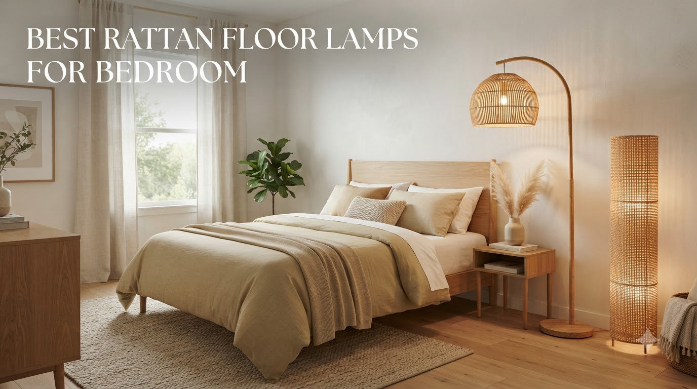 best rattan floor lamps for bedroom