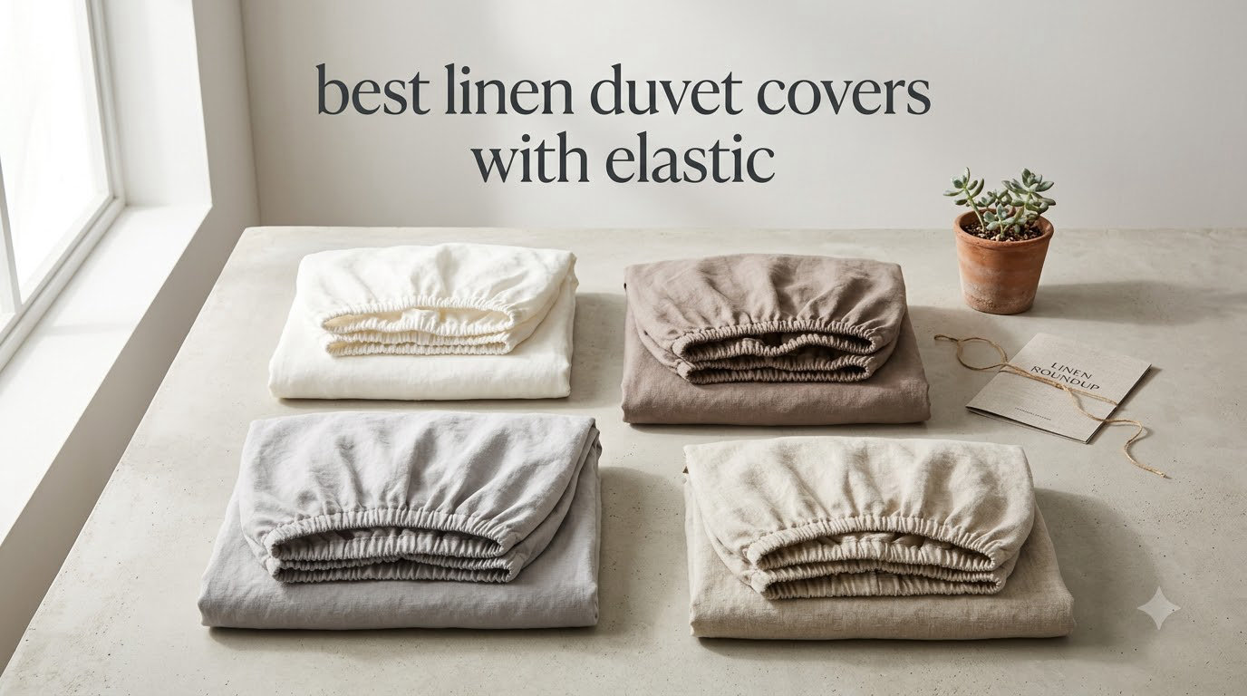 best linen duvet covers with elastic