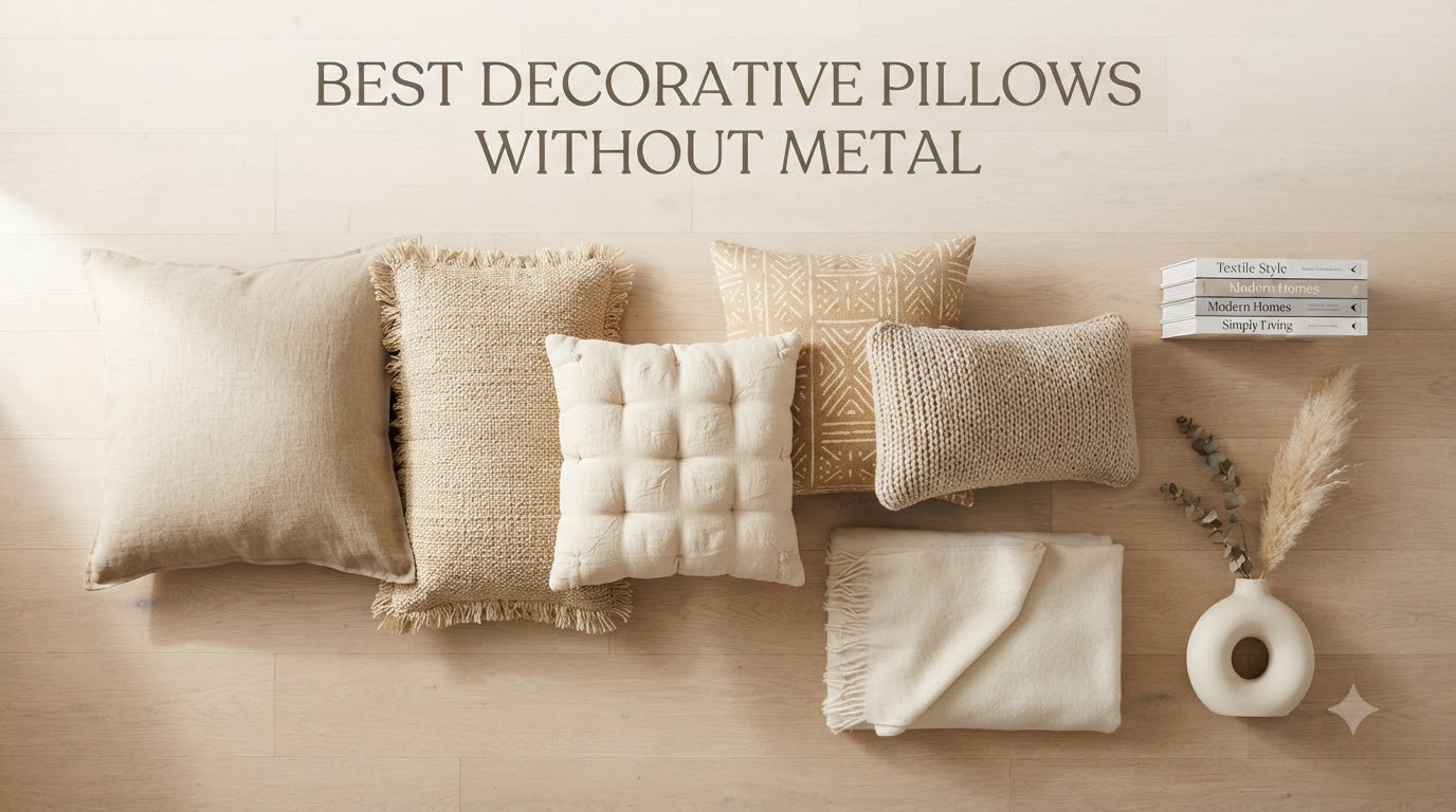 best decorative pillows without metal