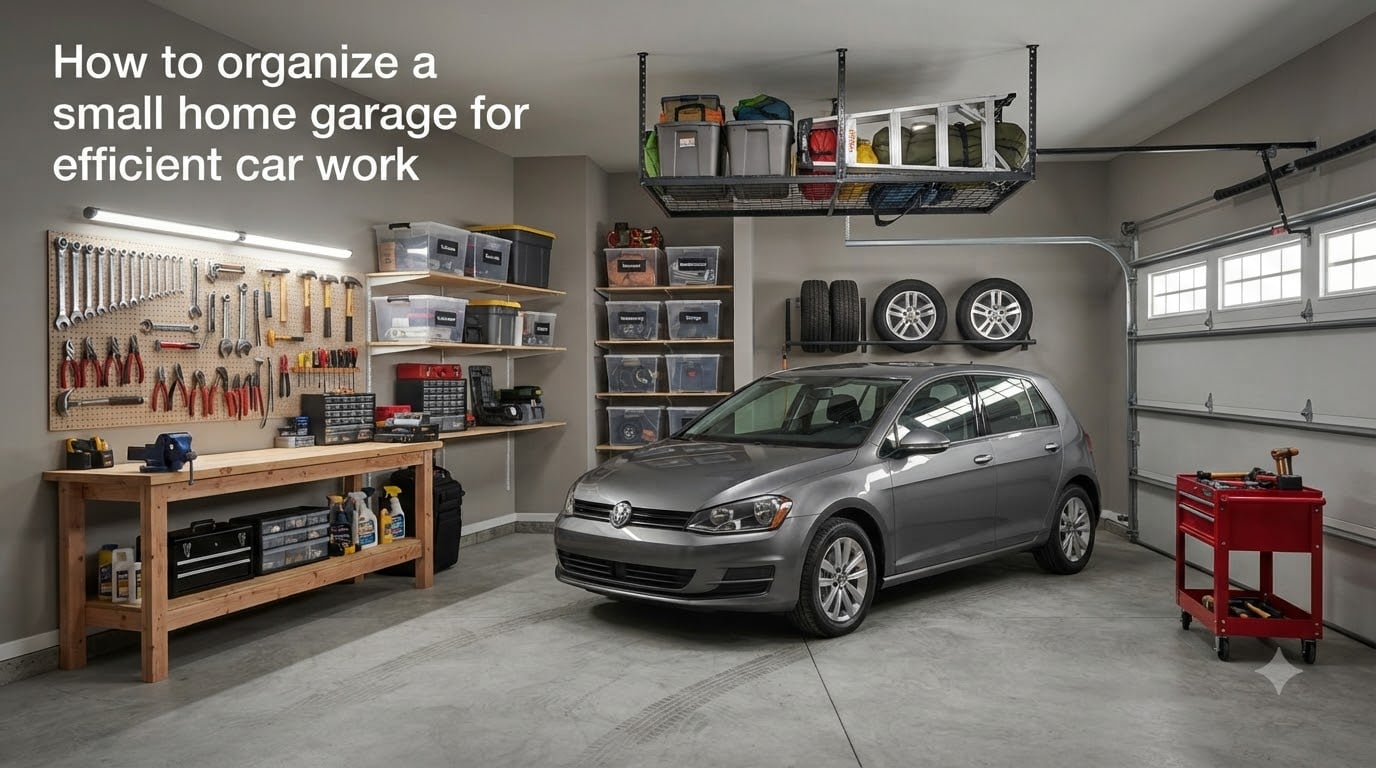How to organize a small home garage for efficient car work