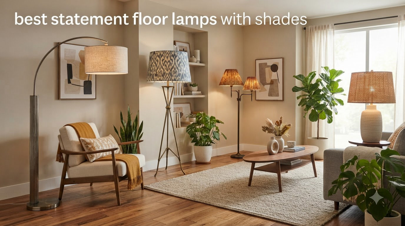best statement floor lamps with shades