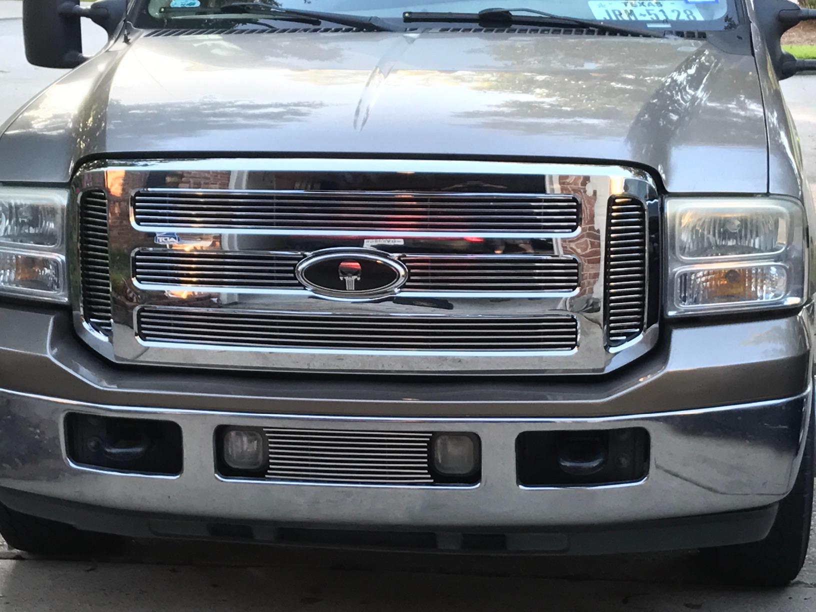 APS Compatible with Ford Excursion F-250 F-350 F-450 F-550 2005-2007 Honeycomb Style Between Bars Main Upper Stainless Steel SS Chrome Billet Front Grill Grille Insert F65799A customer photo 2