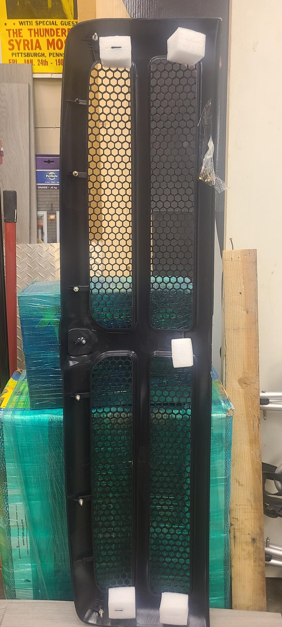 Black Frame Honeycomb Mesh Front Upper Grille Fit For 94-02 Dodge Ram customer photo 1