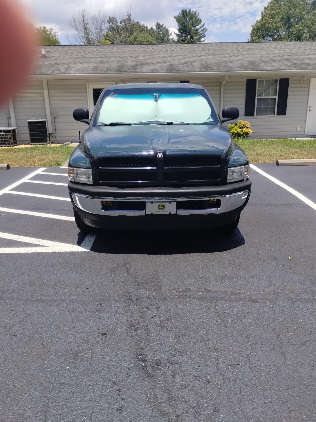 Black Frame Honeycomb Mesh Front Upper Grille Fit For 94-02 Dodge Ram customer photo 2