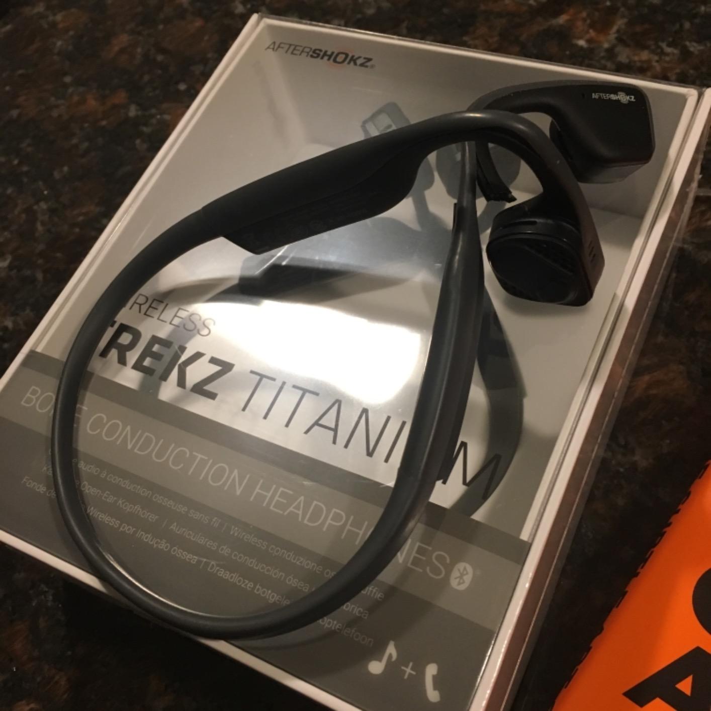 AfterShokz Titanium Bone Conduction Wireless Bluetooth Headphones, Slate Grey customer photo 1