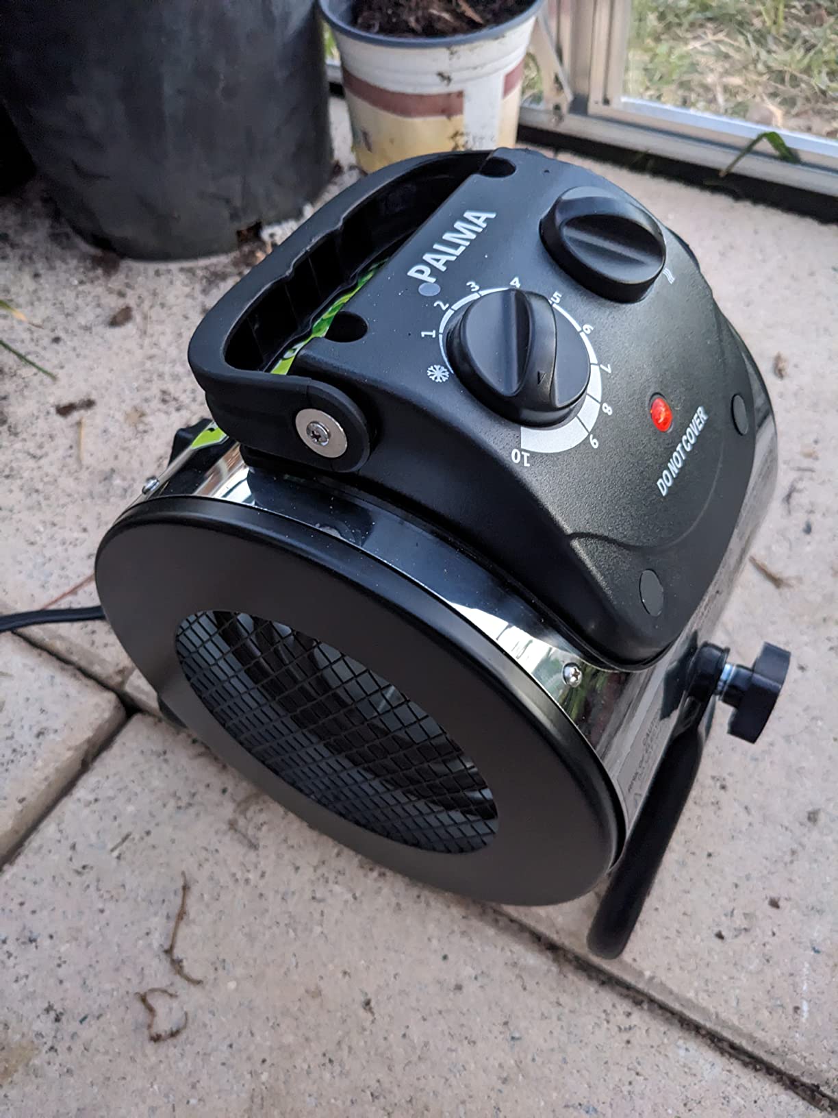 BioGreen Electric Greenhouse Heater & Fan with Digital Thermostat PALMA | 1500 Watts, 5100 BTU/hr | 5800 ft³/h Air Circulation -58 to 210.2°F | Stainless Steel | Spraywater Proof customer photo 1