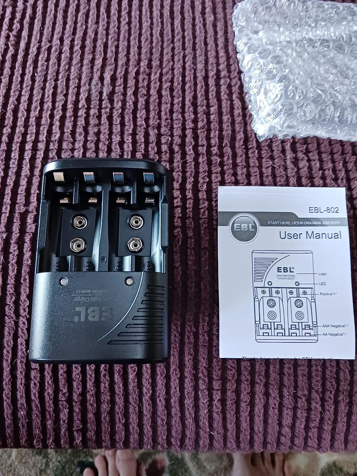 EBL Smart Rapid AA AAA Charger for AA AAA 9V Rechargeable Batteries Ni-MH Ni-CD Rechargeable Batteries customer photo 1