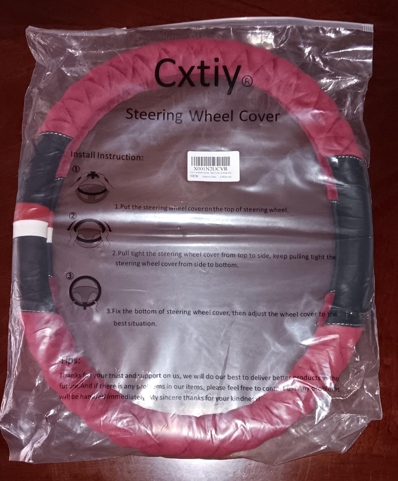 Cxtiy Fluffy Steering Wheel Cover Women Men Plush Steering Wheel Warmer for Winter Soft Fuzzy Luxury Car Accessories (A-Gray) customer photo 1