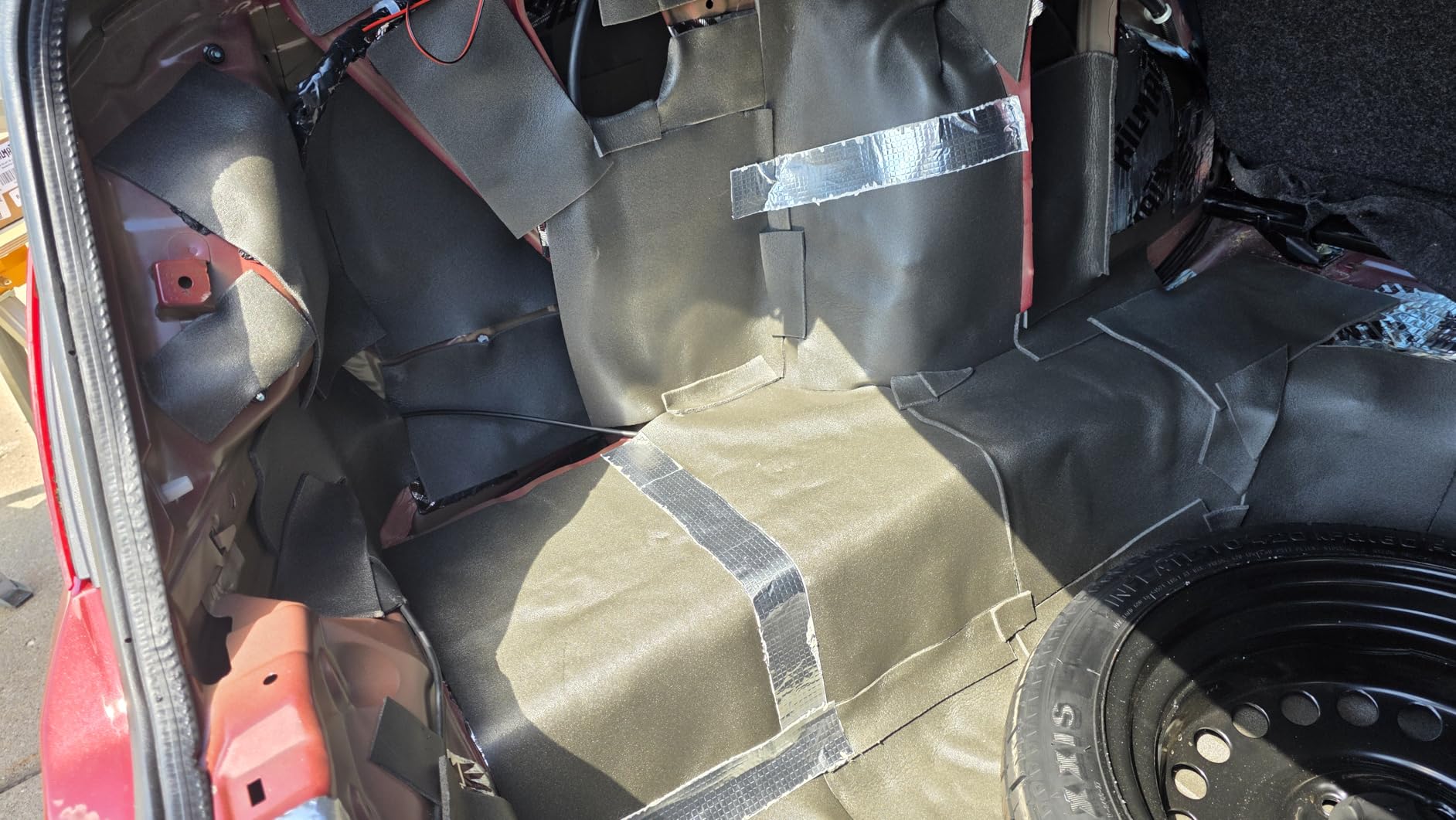 Noico Red 150 mil 36 sqft Car Sound Insulation, Heat and Cool Liner, Self-Adhesive Closed Cell Deadening Material (PE Foam Sound Deadener) customer photo 2